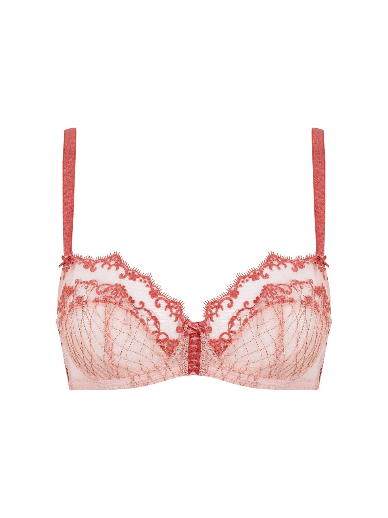  image of gossard-lacage-non-padded-balconette-bra-rose