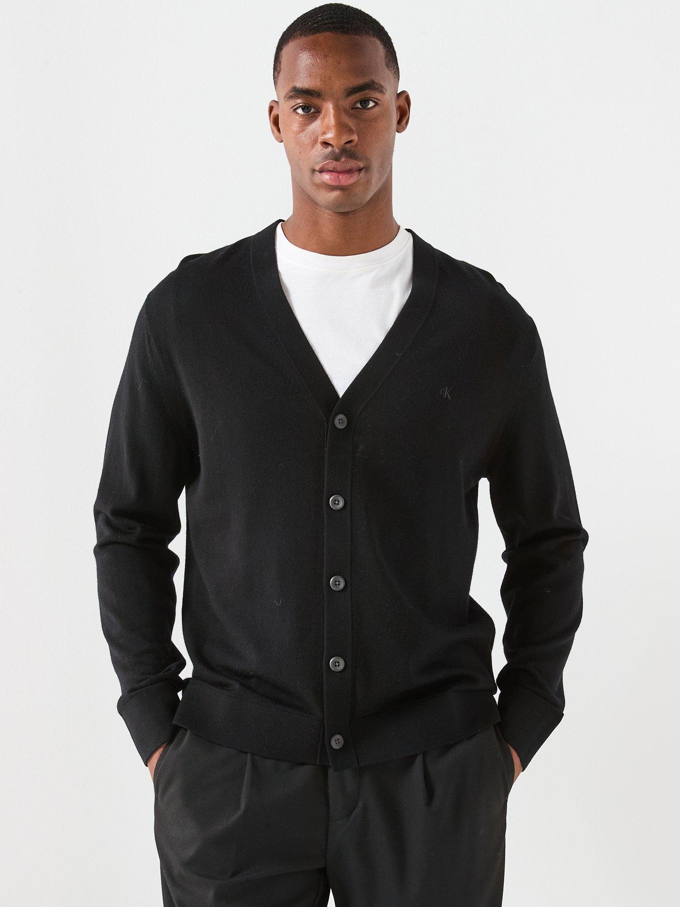 Calvin Klein Merino Knitted Cardigan - Black