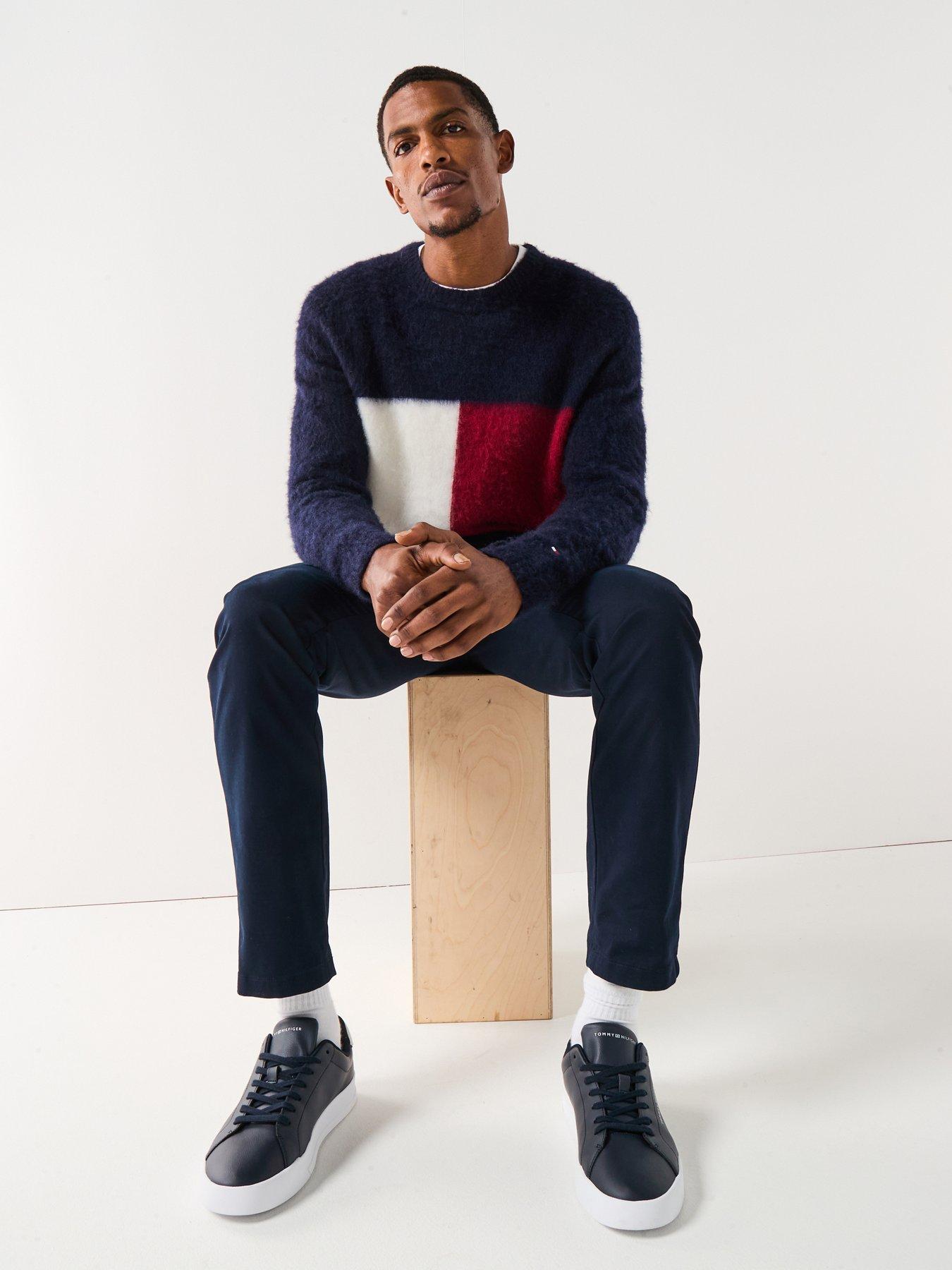 undefined Flag Alpaca Knitted Jumper - Navy