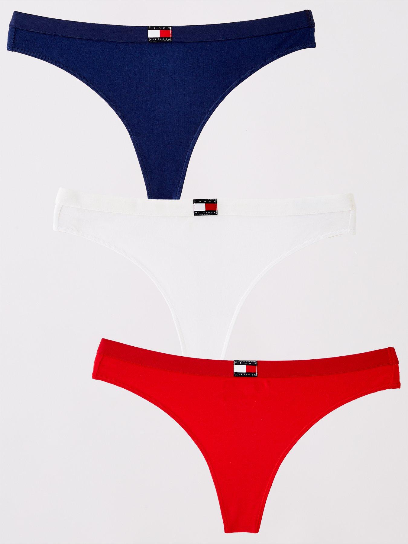 Image 1 of 6 of Tommy Hilfiger 3 Pack Thongs - Multi