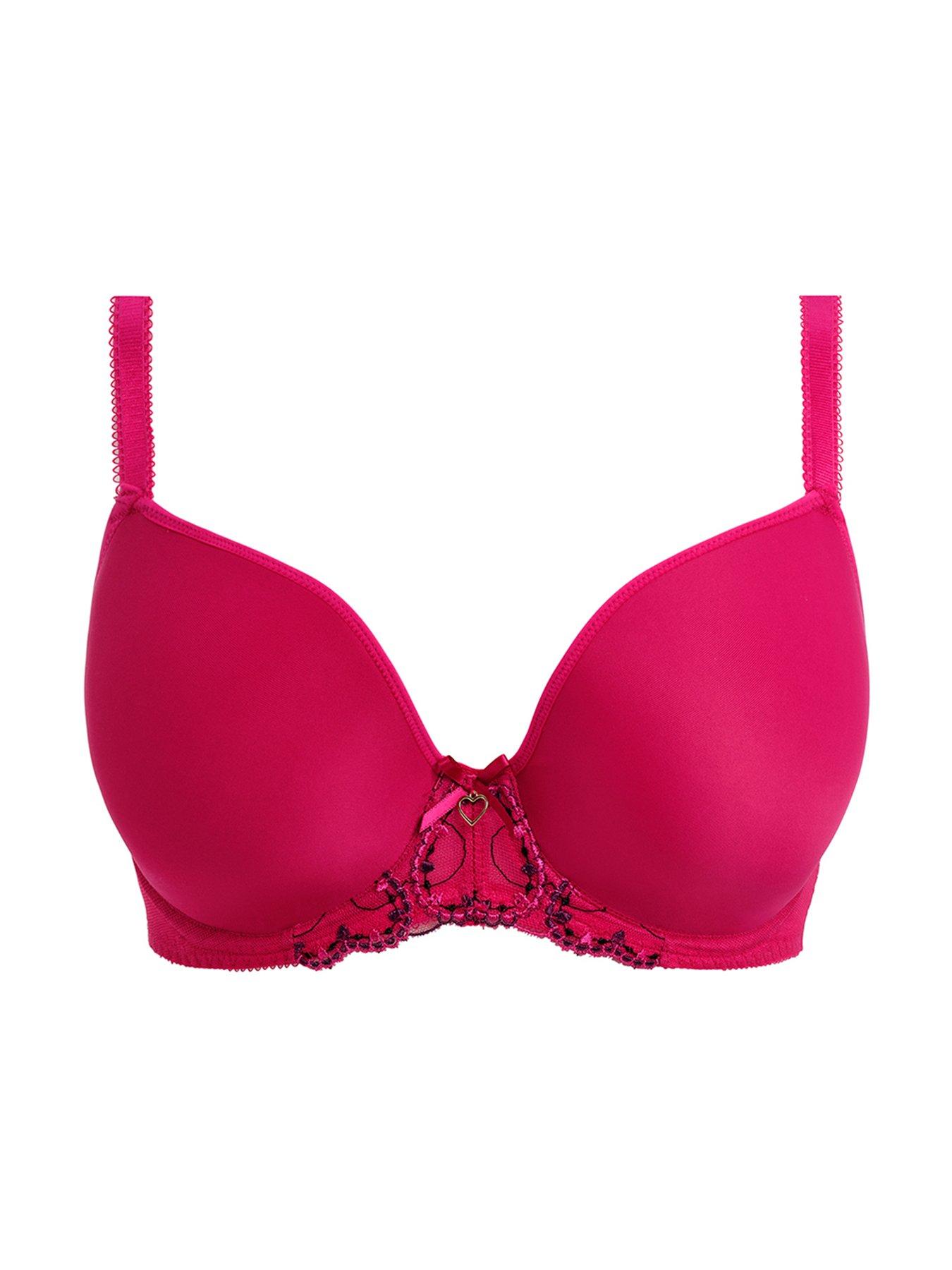 Image 5 of 5 of Freya Laurine Underwire Moulded Plunge T-Shirt Bra - Pink