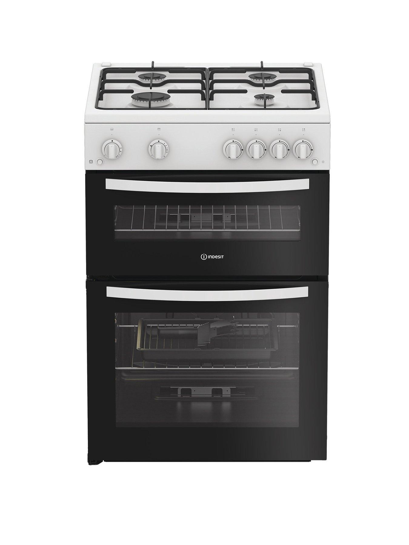 Image 1 of 6 of Indesit IDG6GW - Gas Double Cooker - White