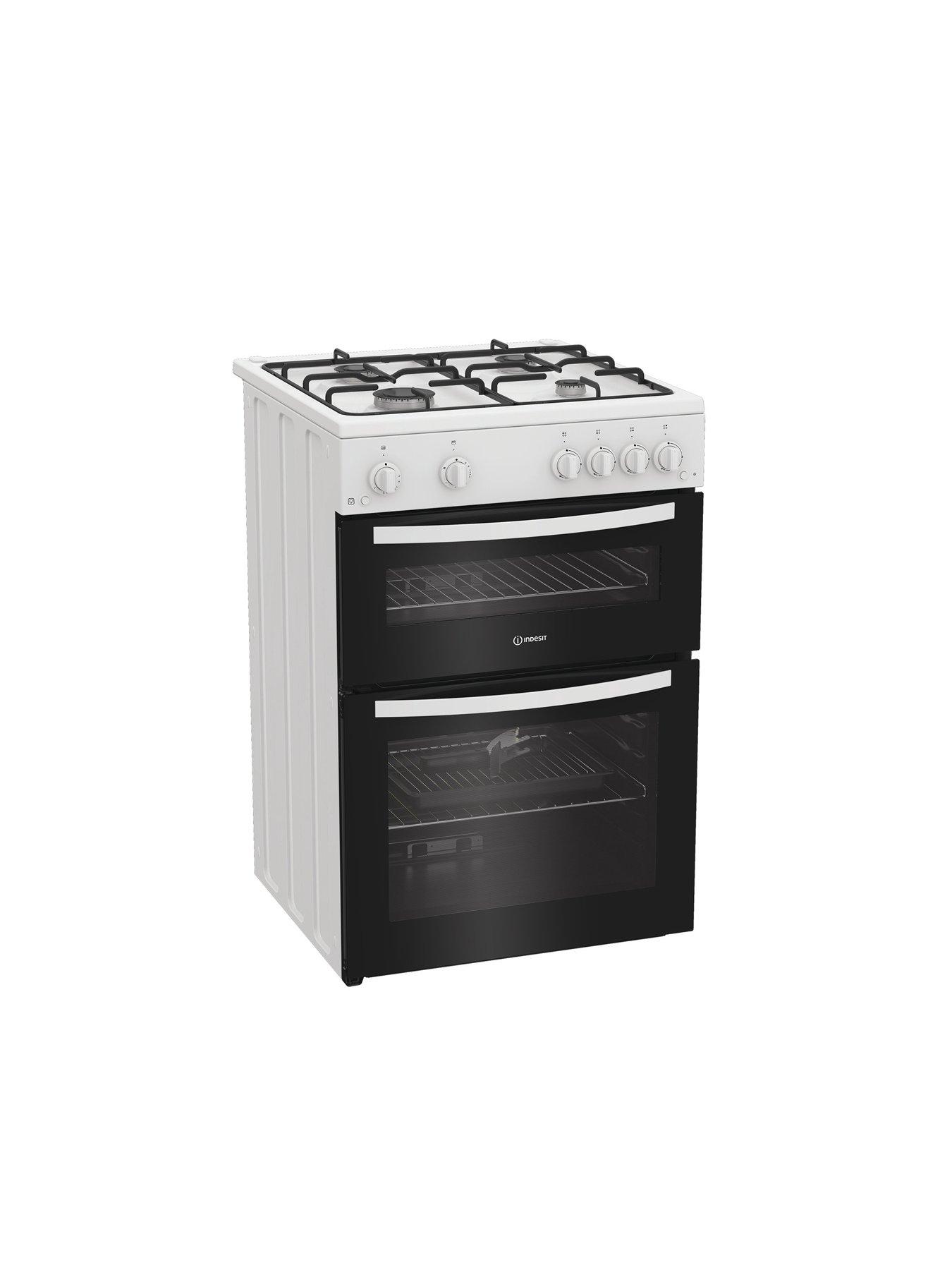  image of indesit-idg6gw-gas-double-cooker-white