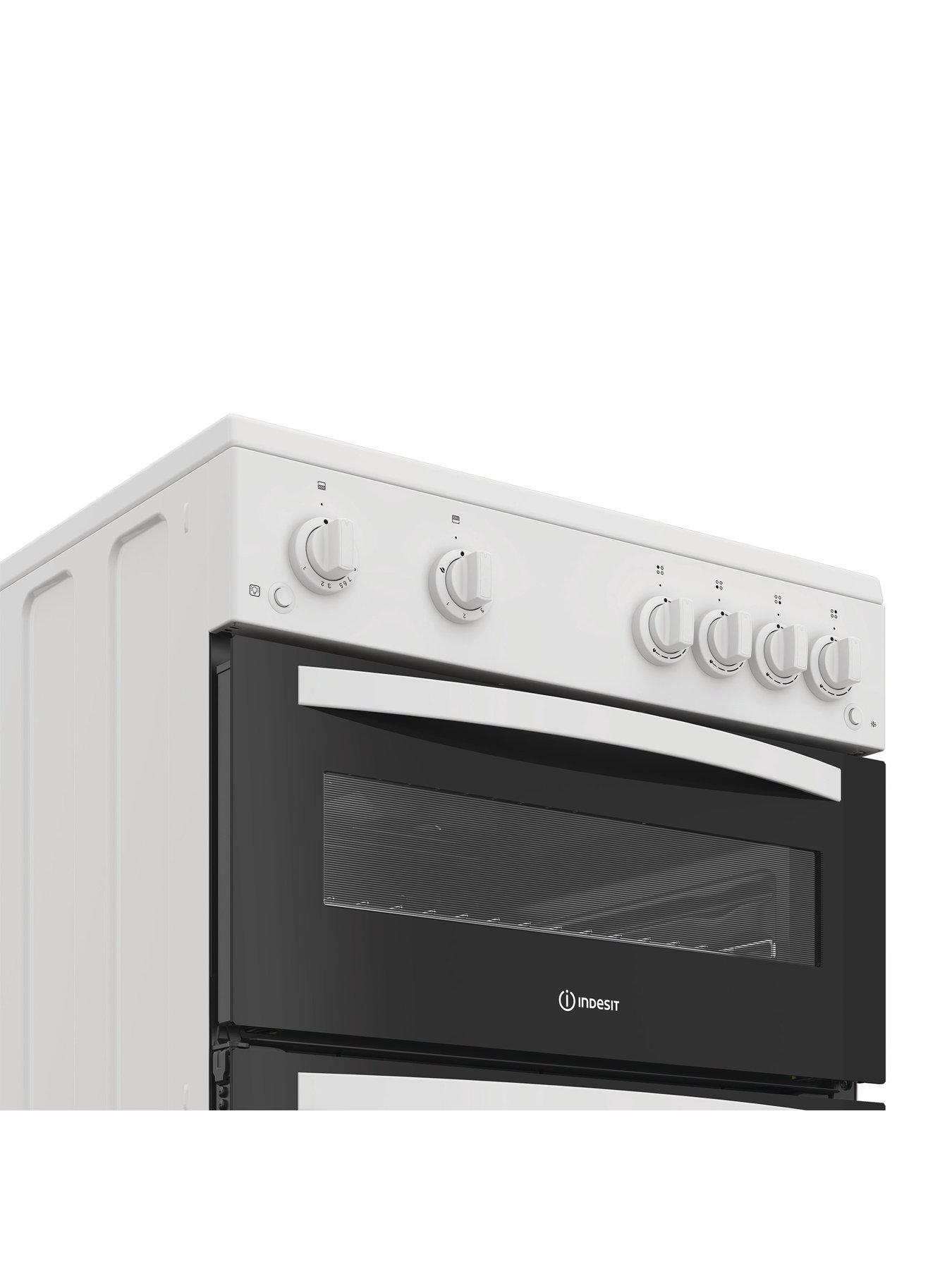 Image 3 of 6 of Indesit IDG6GW - Gas Double Cooker - White