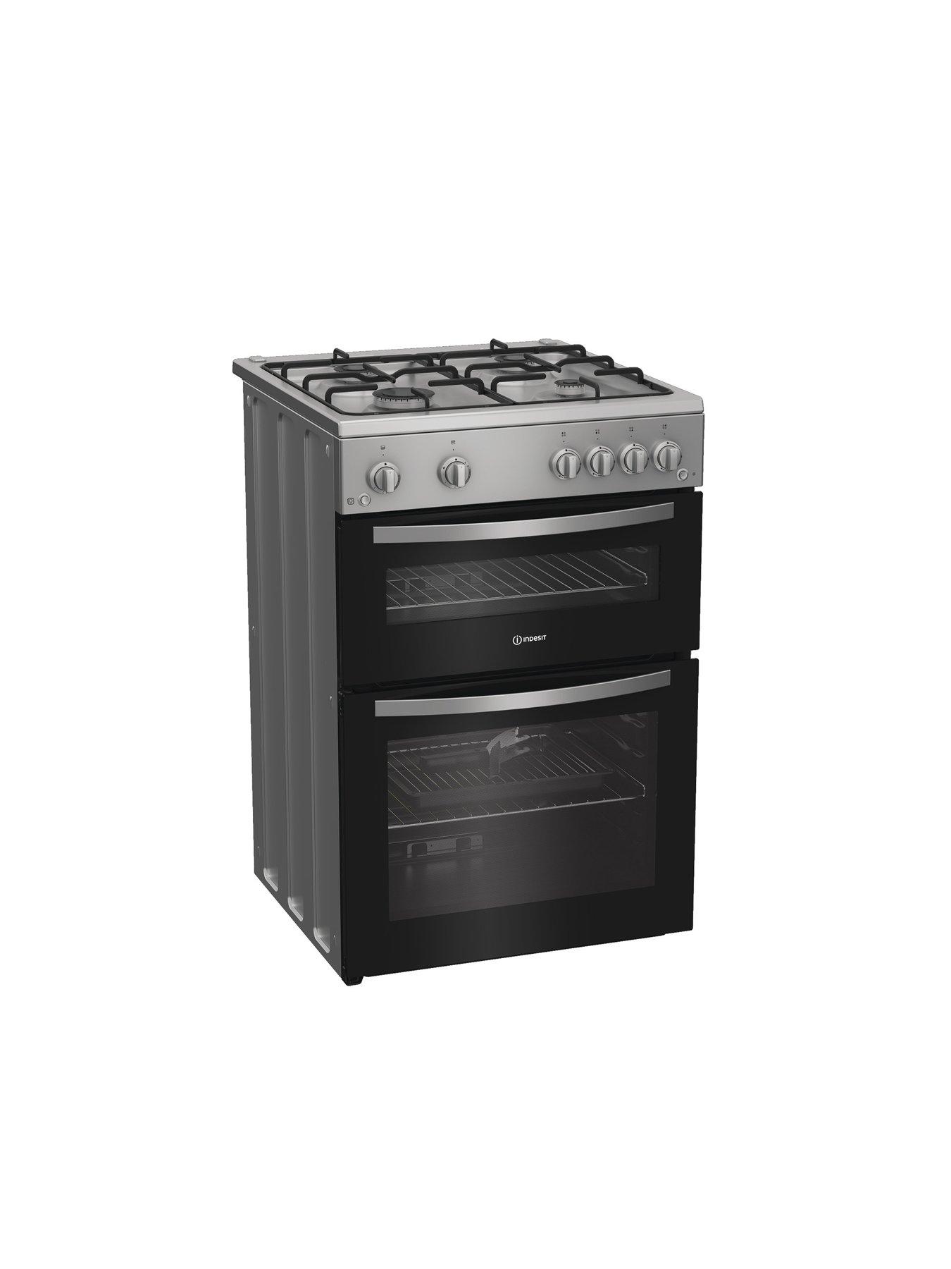 Image 2 of 6 of Indesit IDG6GS - Gas Double Cooker - Silver