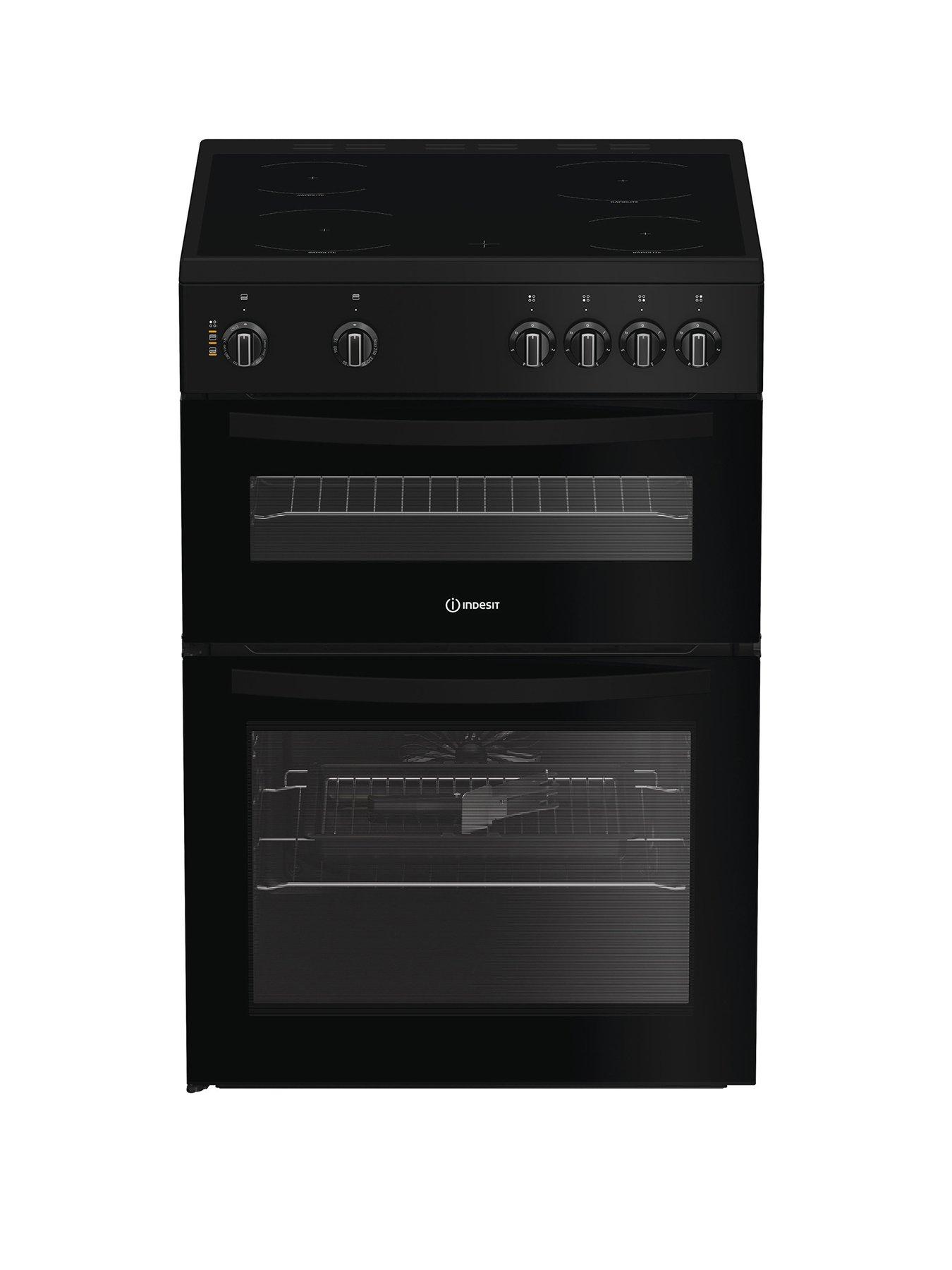 Indesit IDE6VMB - Electric Double Cooker - Black