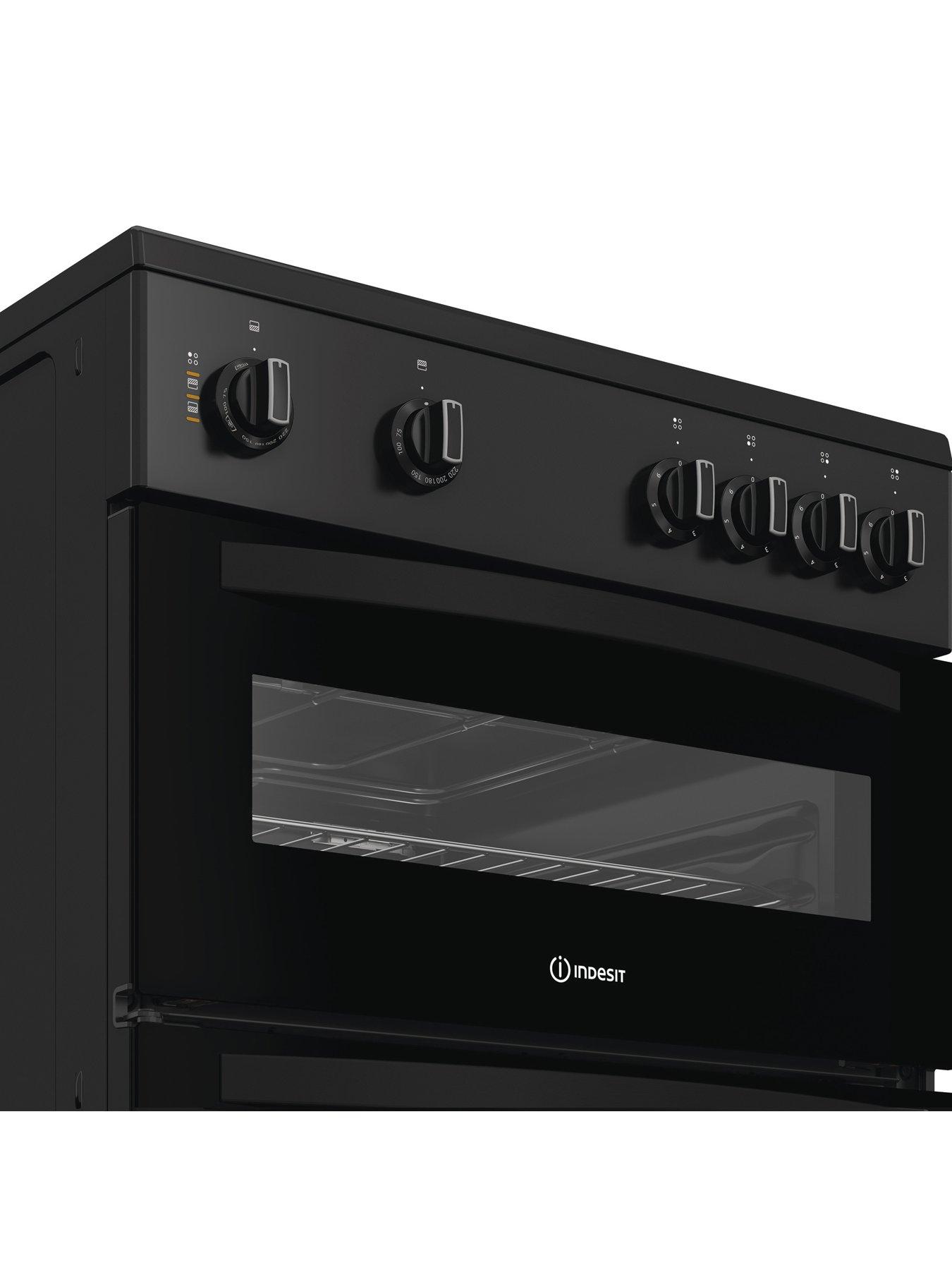  image of indesit-ide6vmb-electric-double-cooker-black