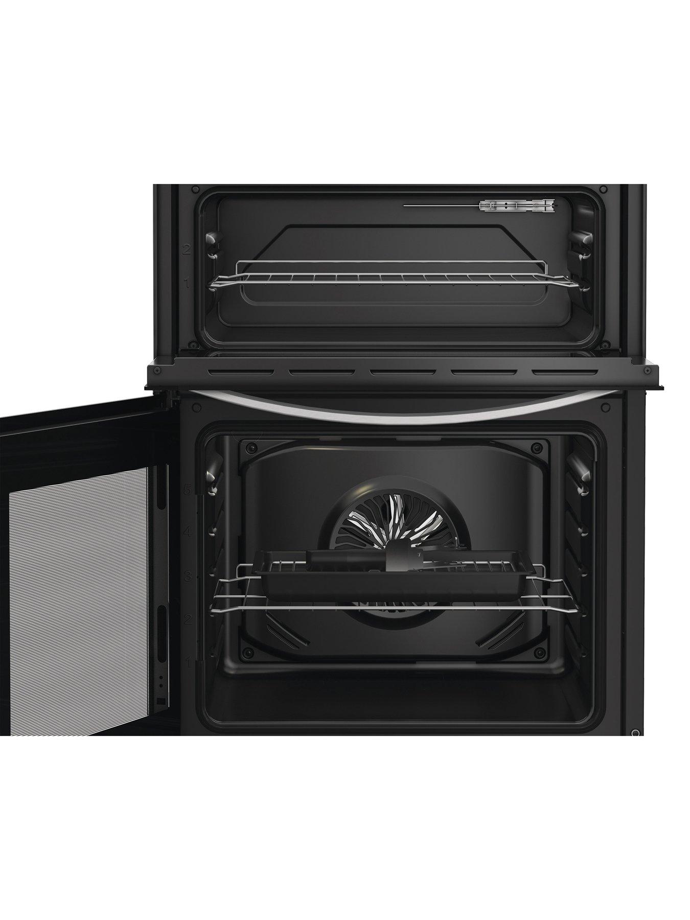 image of indesit-ide6vmb-electric-double-cooker-black