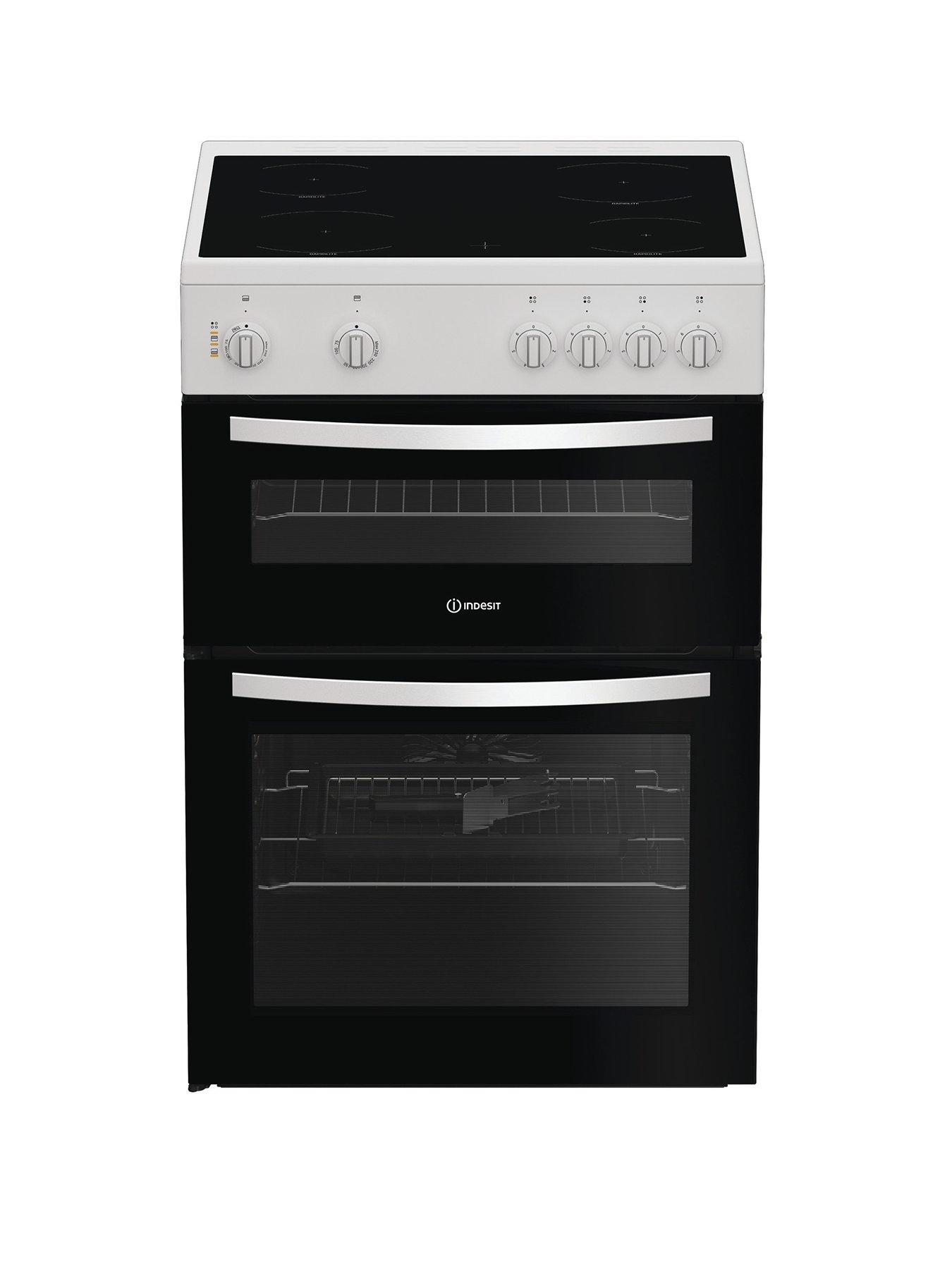 Indesit IDE6VMW - Electric Double Cooker - White