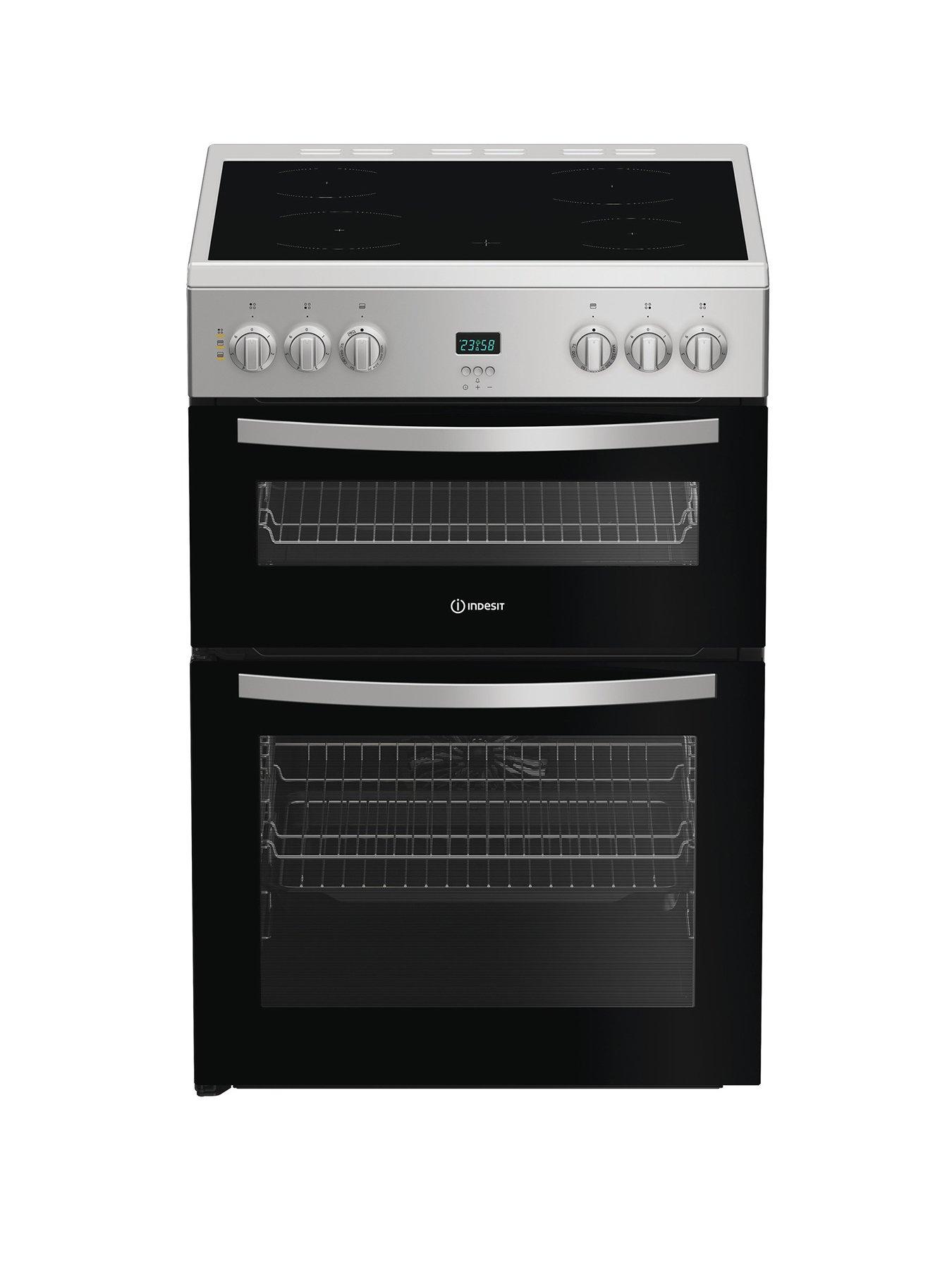Image 1 of 6 of Indesit IDE6VDCS1 - Electric Double Cooker - Silver