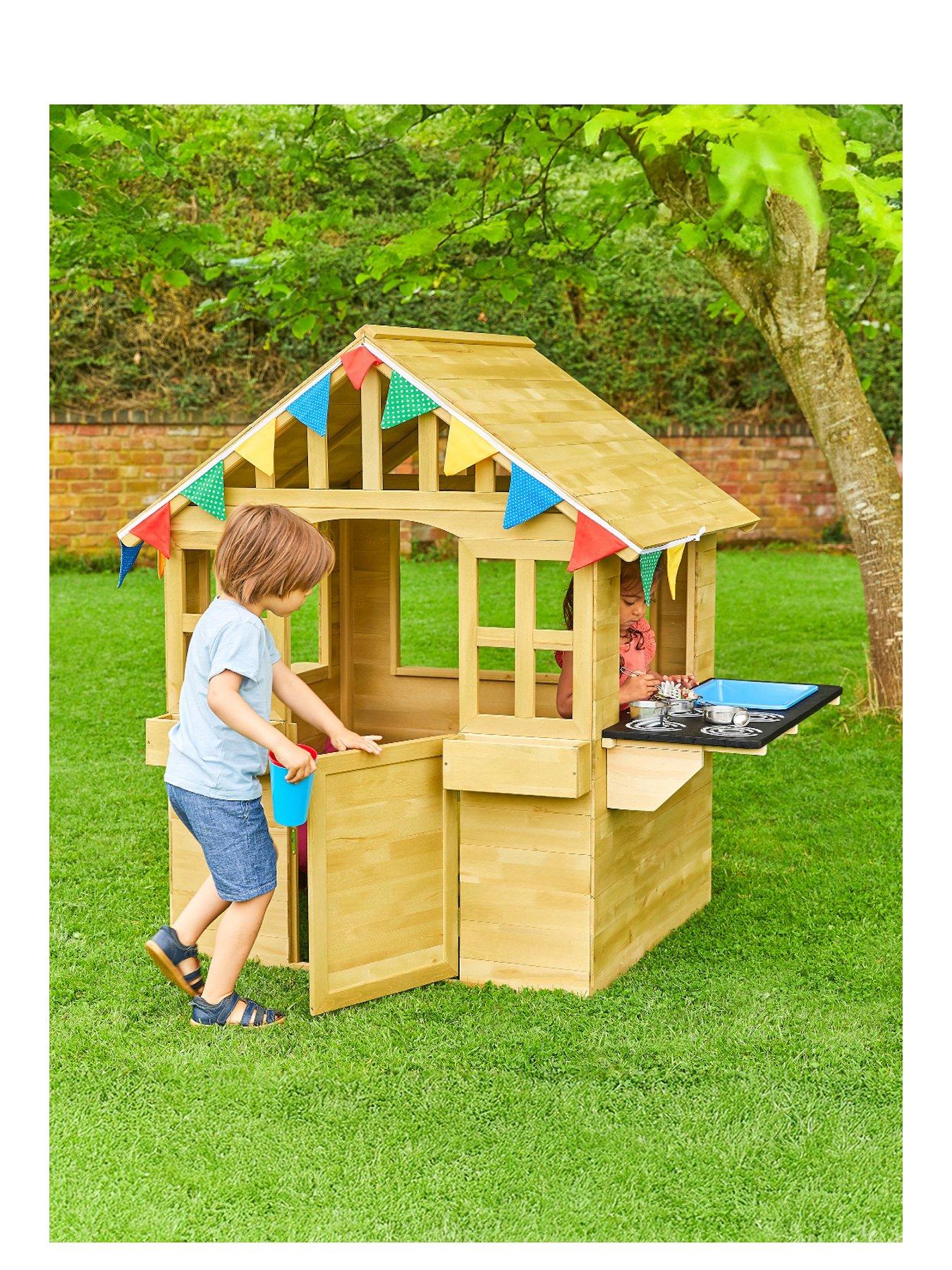 TP Cubby Wooden Playhouse W/Mud Kitchen
