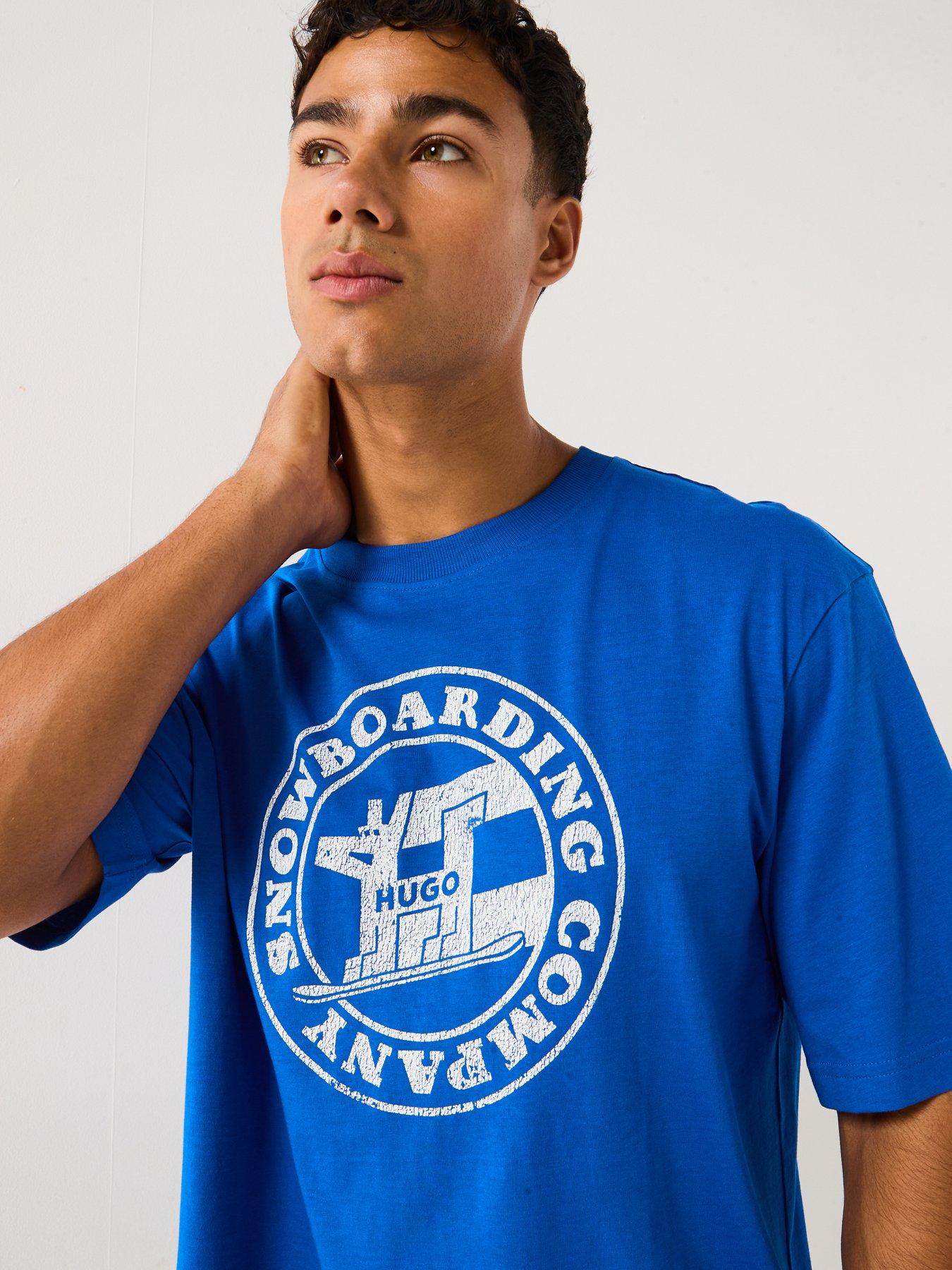Image 4 of 4 of HUGO Napolux Regular Fit T-Shirt - Blue