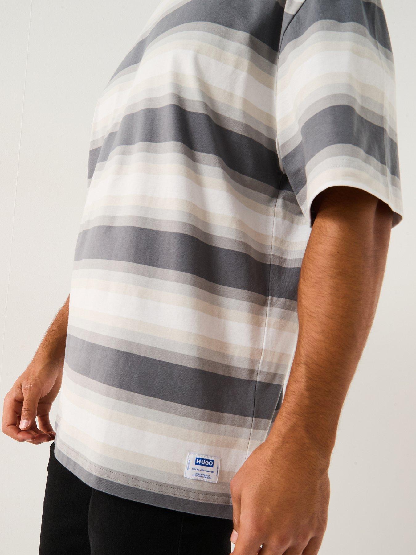 Image 4 of 6 of HUGO Nisote Loose Fit T-Shirt - Grey