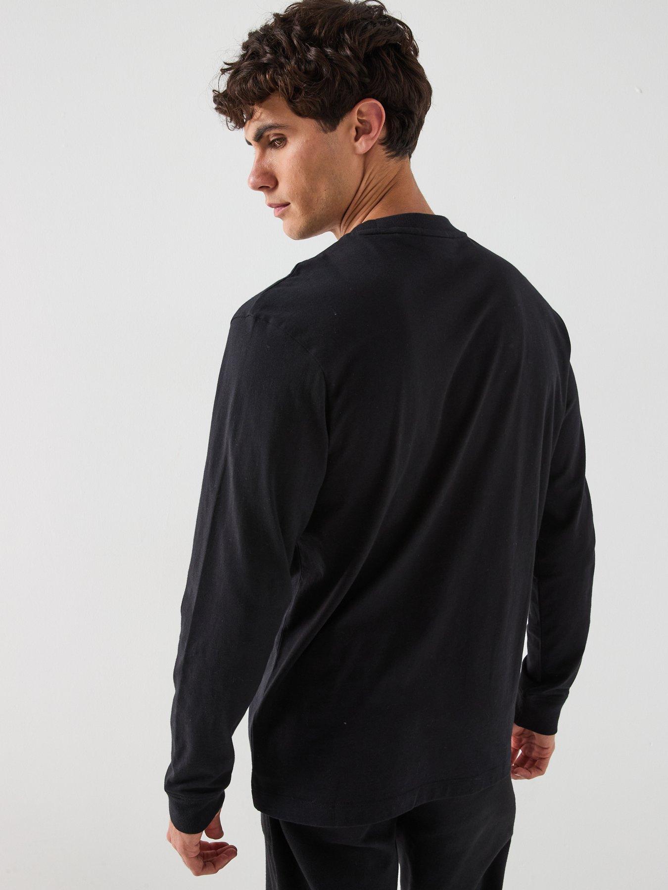 Image 2 of 6 of HUGO Nagtox Long Sleeve T-Shirt - Black
