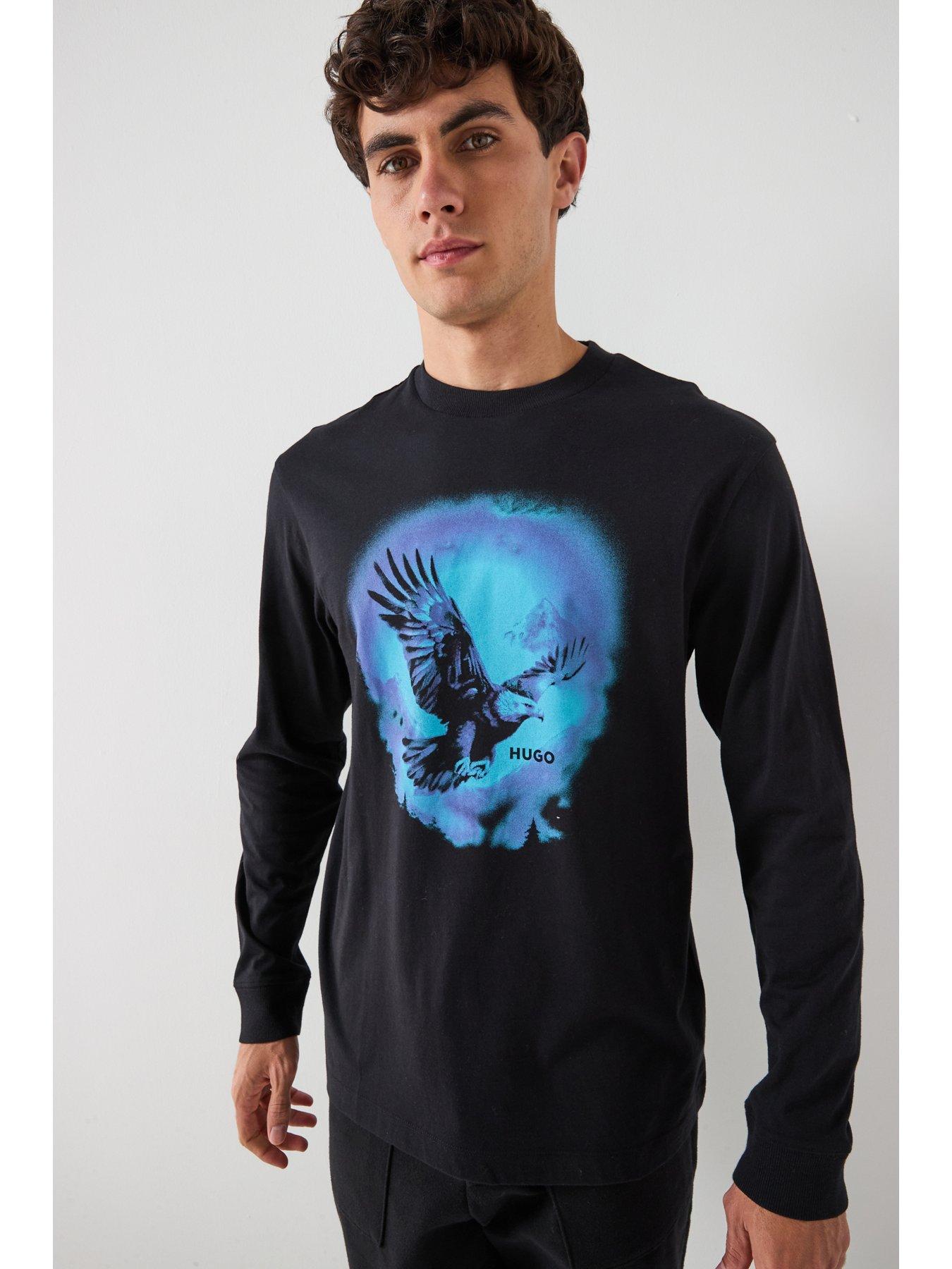 Image 5 of 6 of HUGO Nagtox Long Sleeve T-Shirt - Black