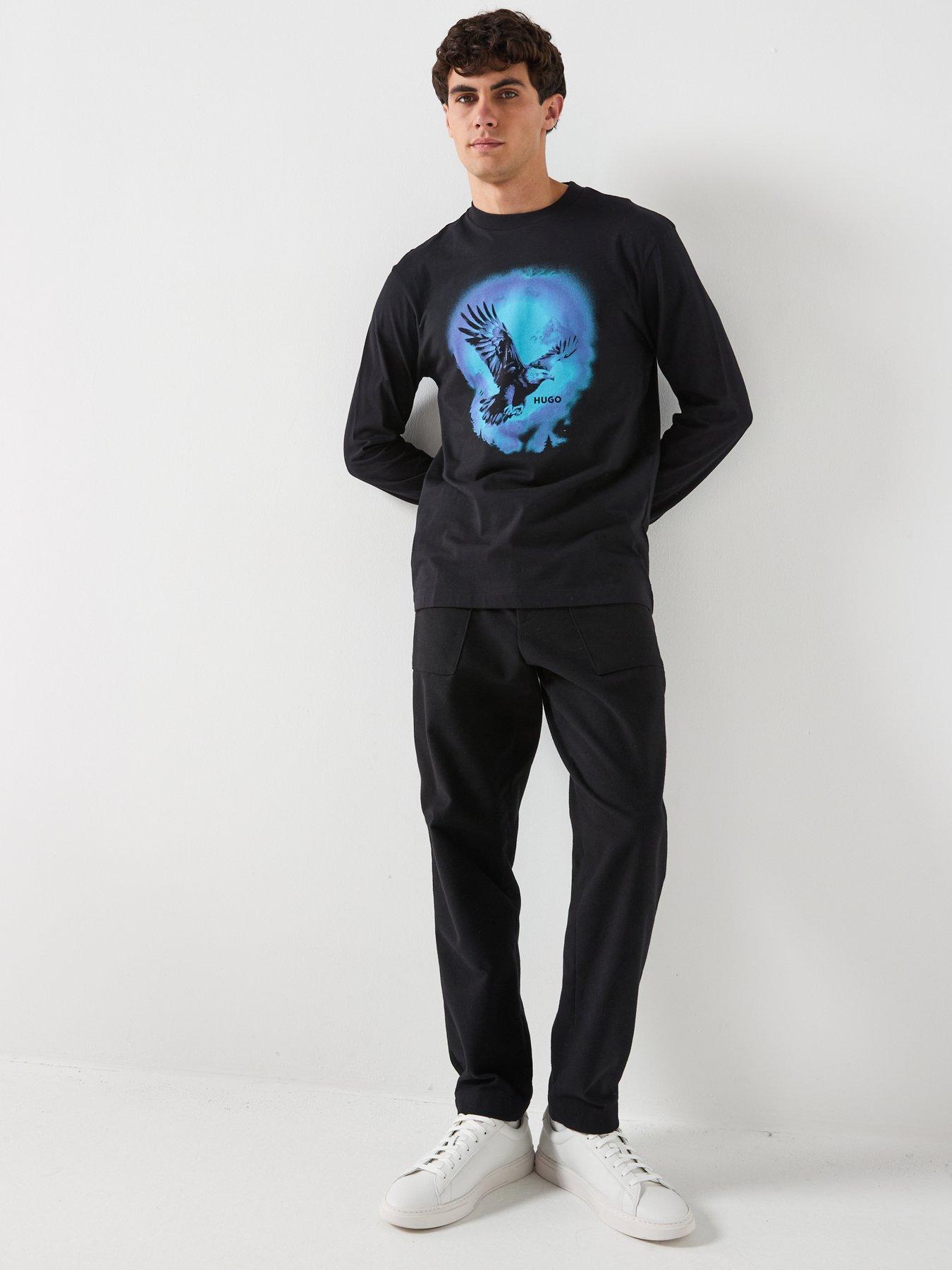 Image 6 of 6 of HUGO Nagtox Long Sleeve T-Shirt - Black