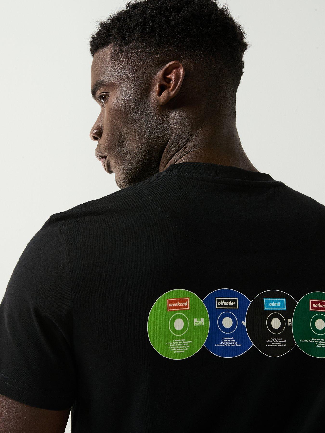 Image 6 of 6 of Weekend Offender Exclusive CD Back Graphic T-Shirt - Black