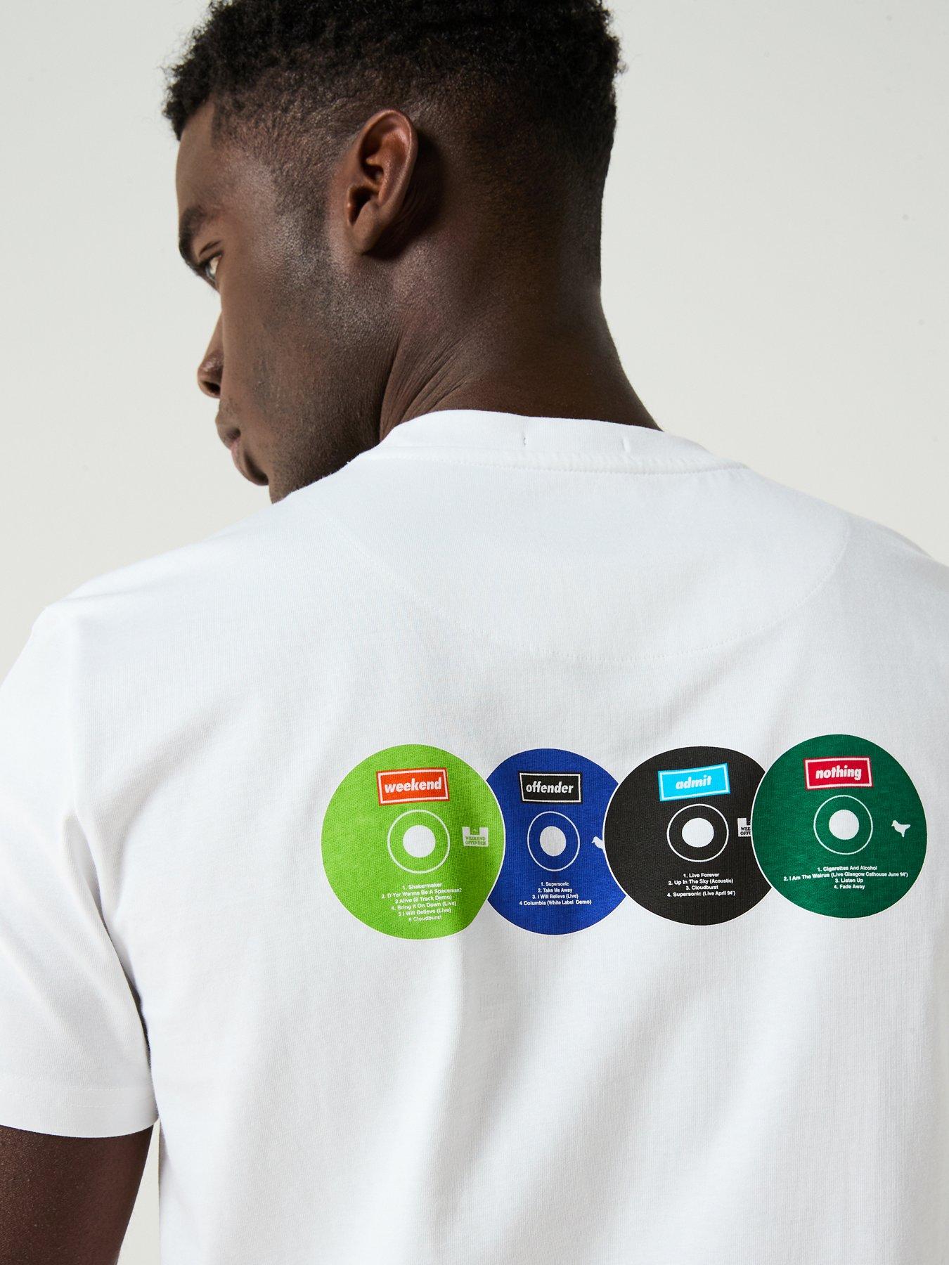Image 6 of 6 of Weekend Offender Exclusive Cd Back Graphic T-Shirt - White