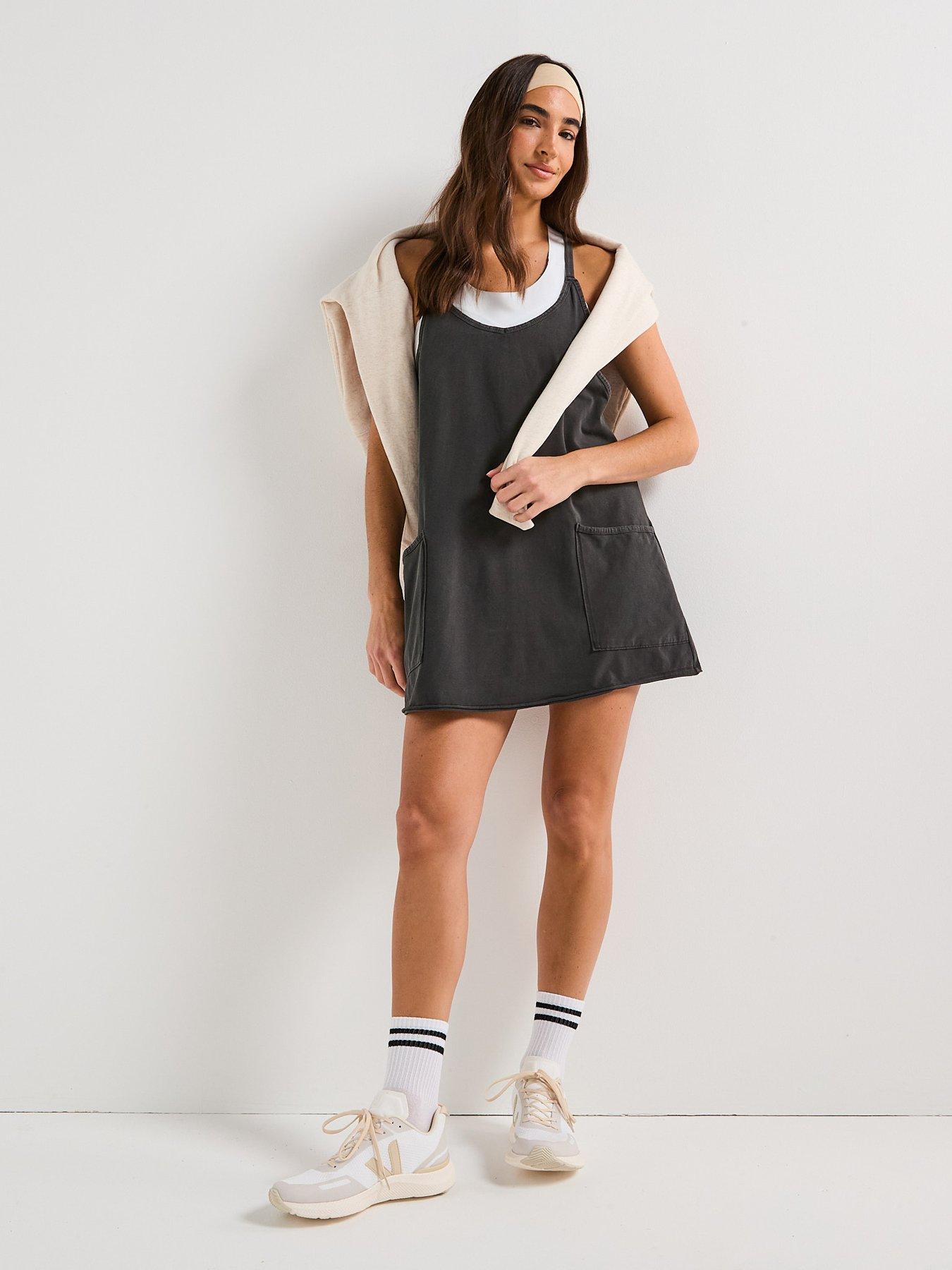 Image 3 of 6 of FP Movement Womens Training Hot Shot Mini Dress - Black