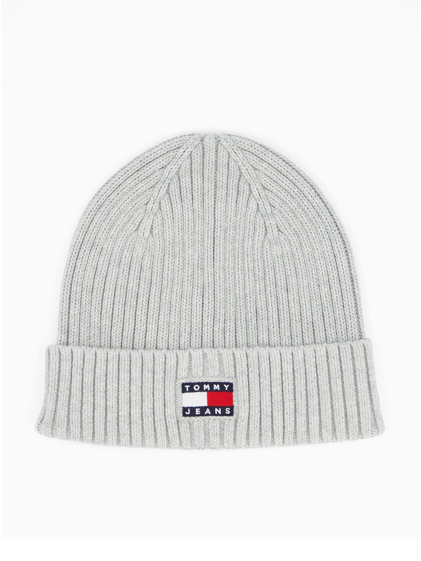 Image 1 of 4 of Tommy Jeans Heritage Beanie With Logo - Grey