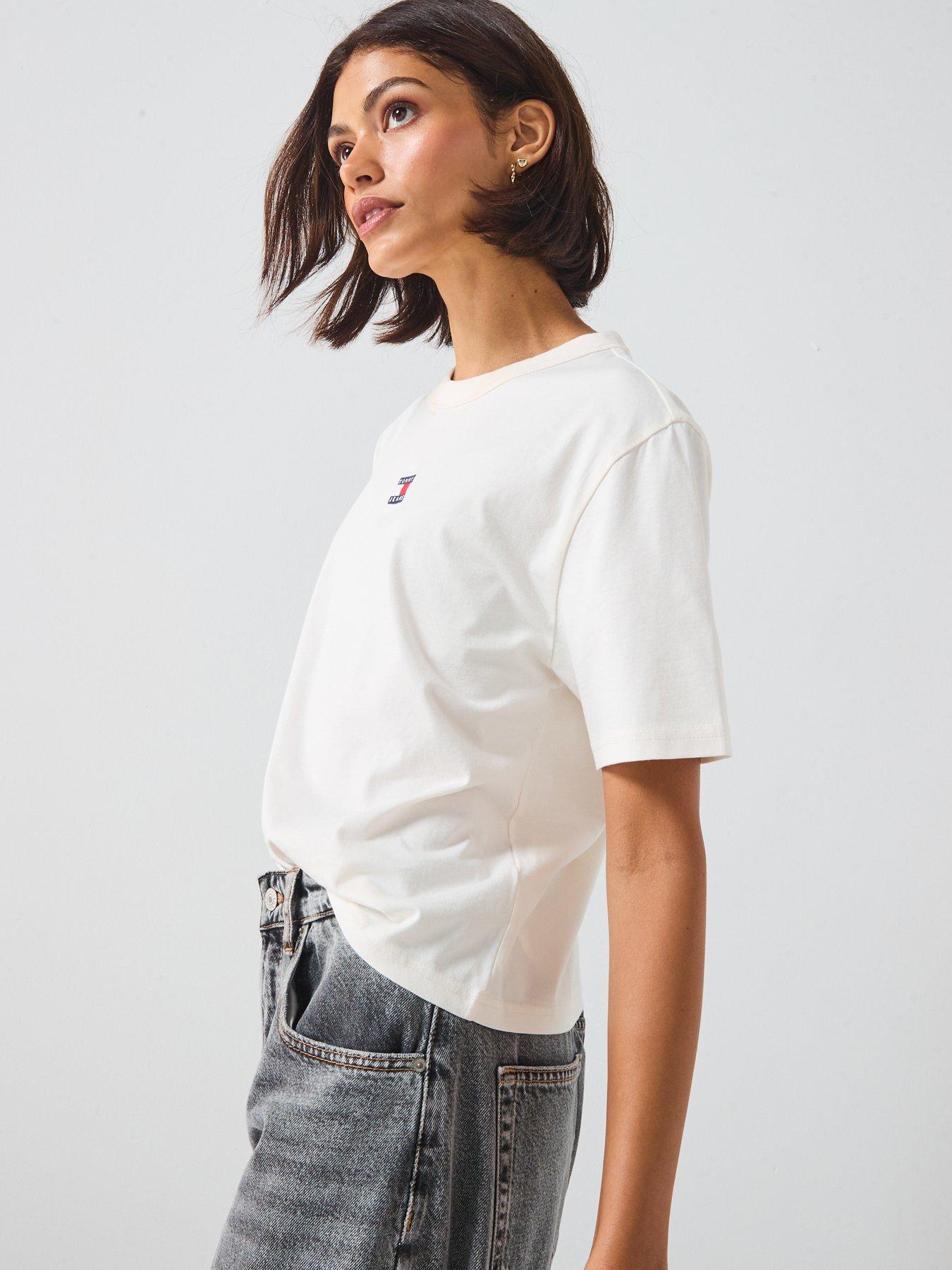 Image 6 of 6 of Tommy Jeans Logo T-Shirt - White