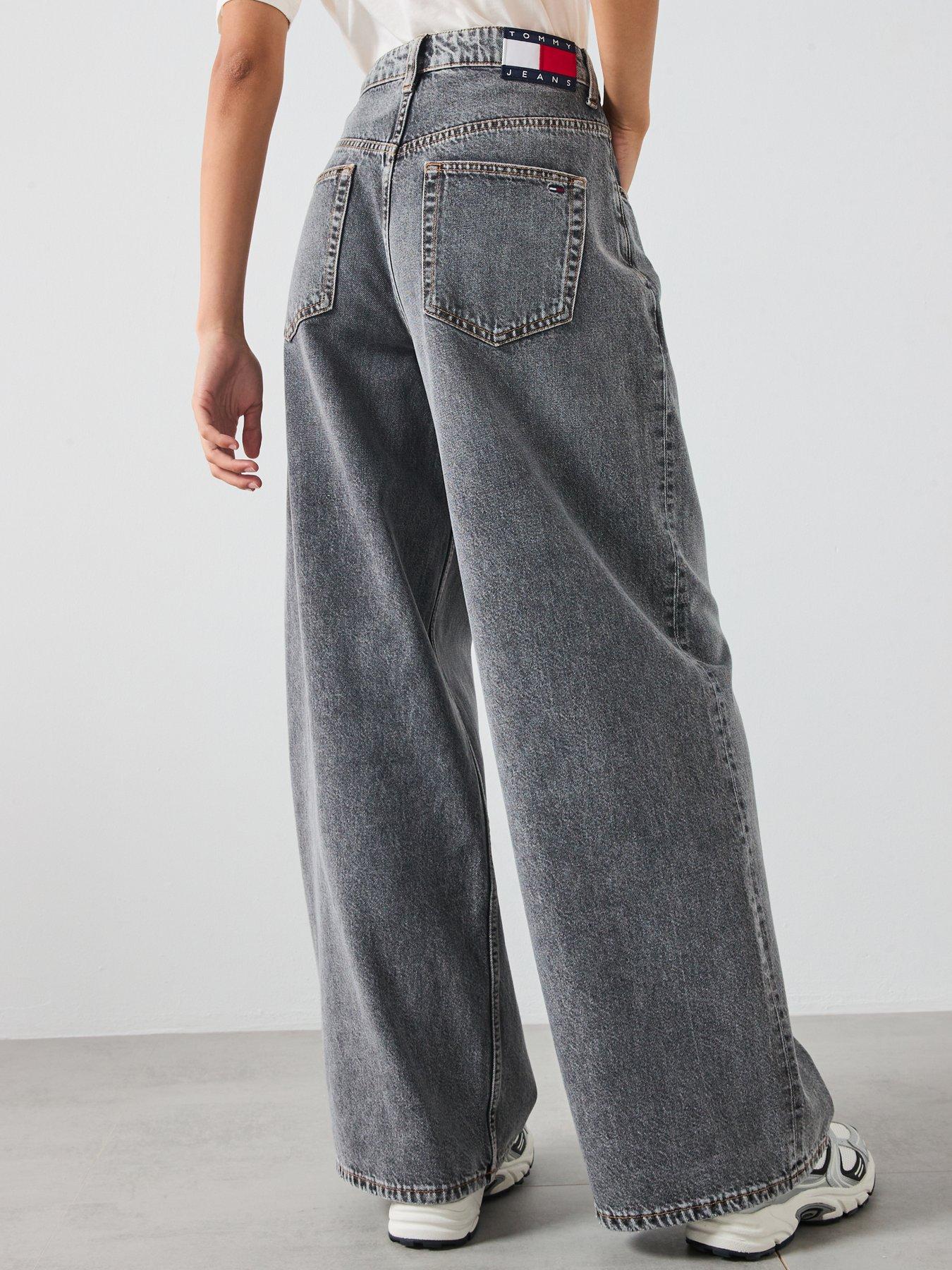 Image 2 of 6 of Tommy Jeans Loose Wide Leg Jean - Black