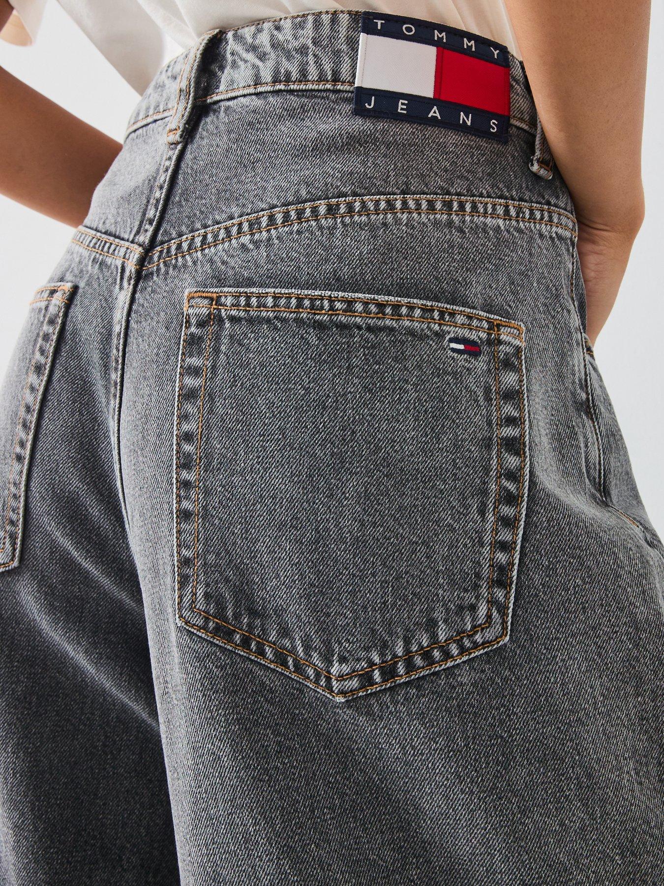 Image 4 of 6 of Tommy Jeans Loose Wide Leg Jean - Black