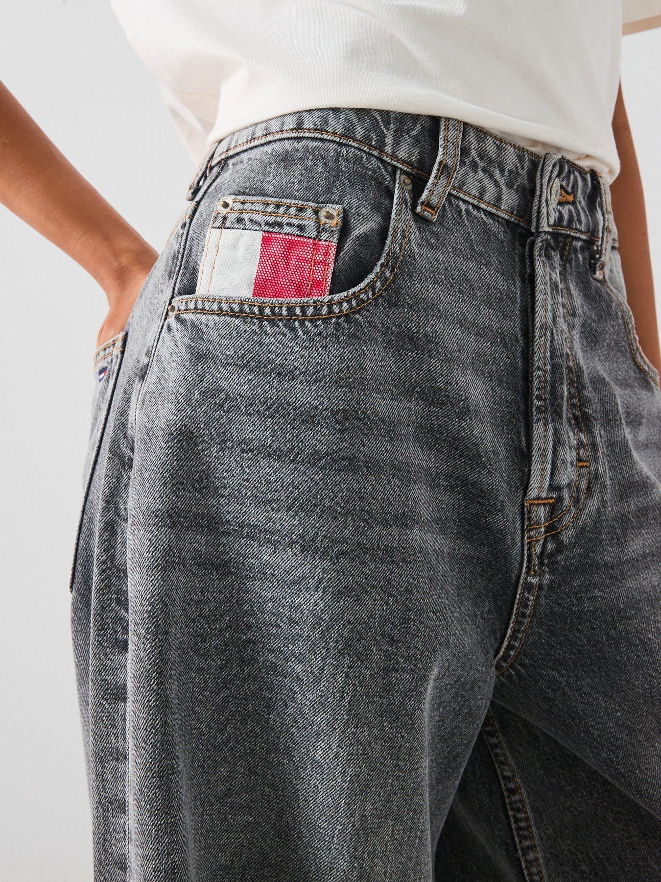 Image 6 of 6 of Tommy Jeans Loose Wide Leg Jean - Black