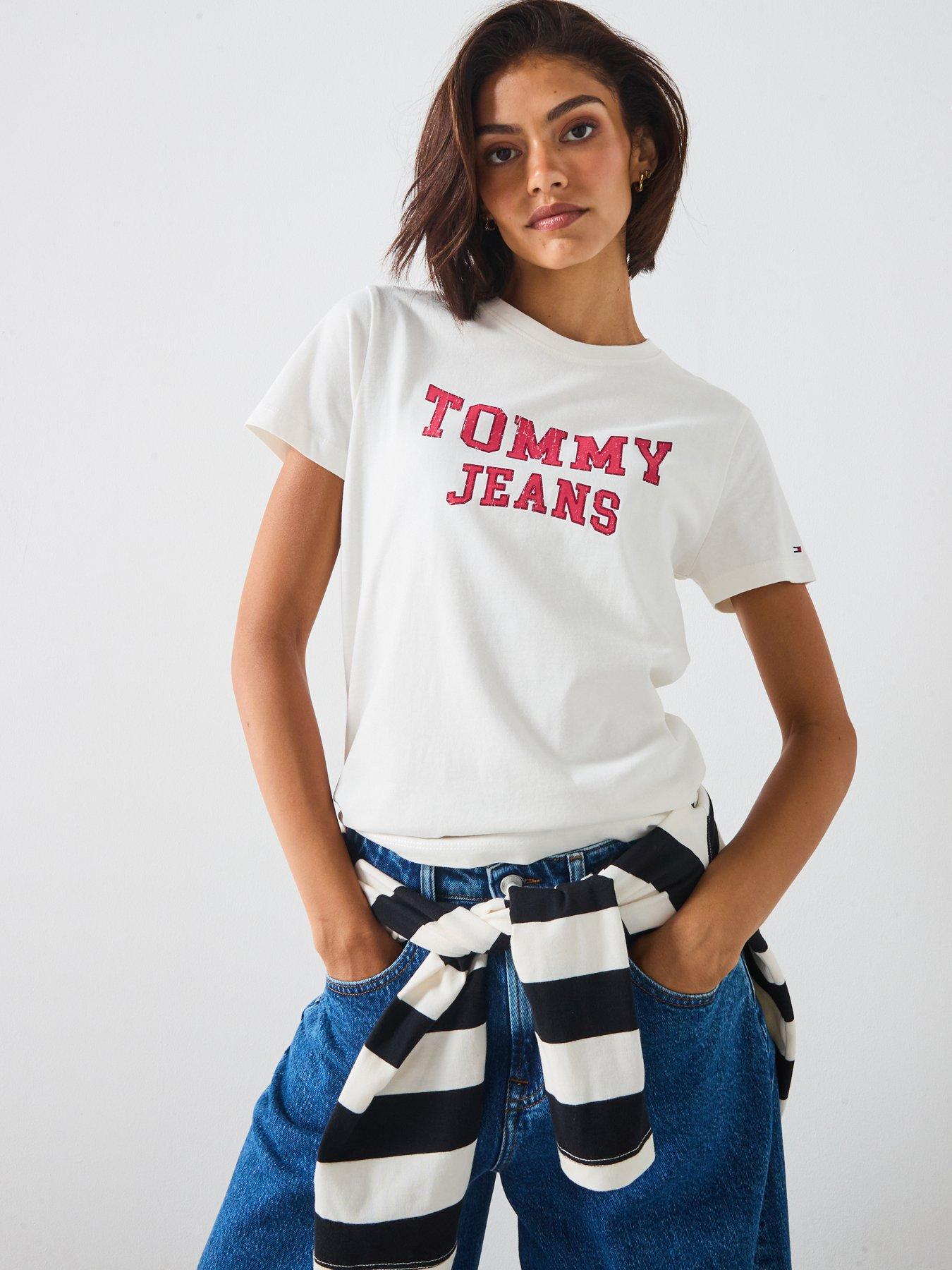 undefined Varsity Logo T-Shirt - Beige