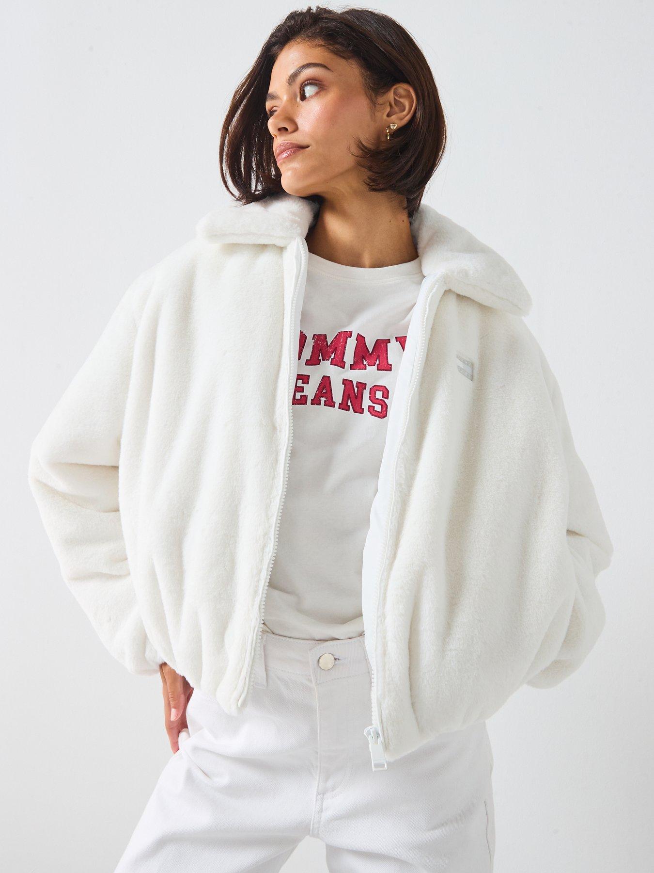  image of tommy-jeans-faux-fur-bomber-jacket-white
