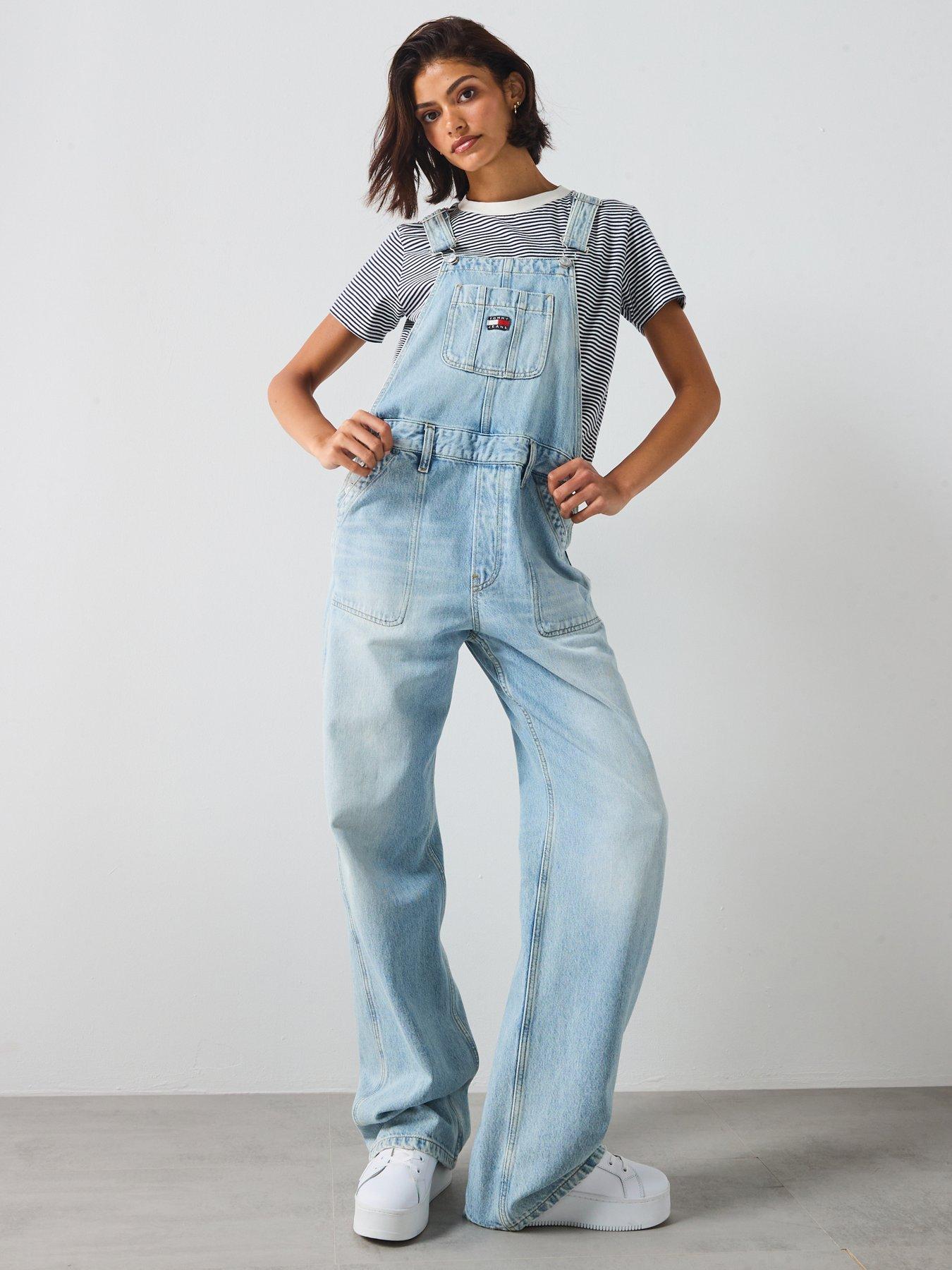 Tommy Jeans Relaxed Dungaree - Blue