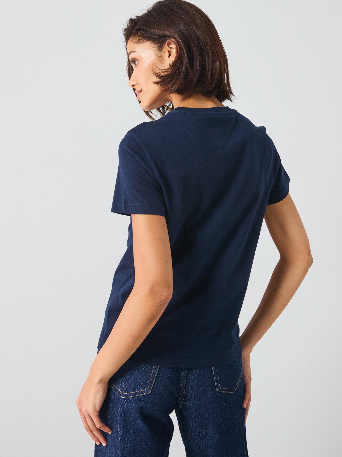 Image 2 of 5 of Tommy Jeans Flag Short Sleeve T-Shirt - Blue