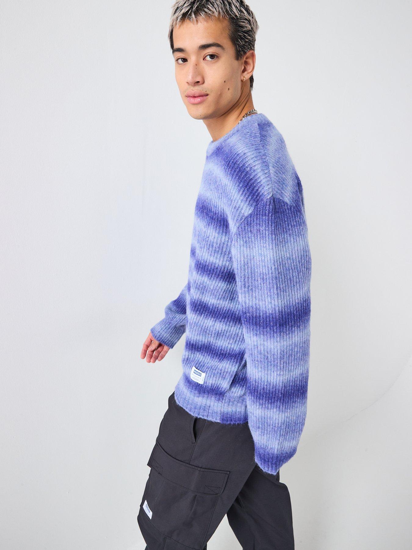 Image 5 of 6 of HUGO Sfusi Oversize Fit Knitted Jumper - Blue