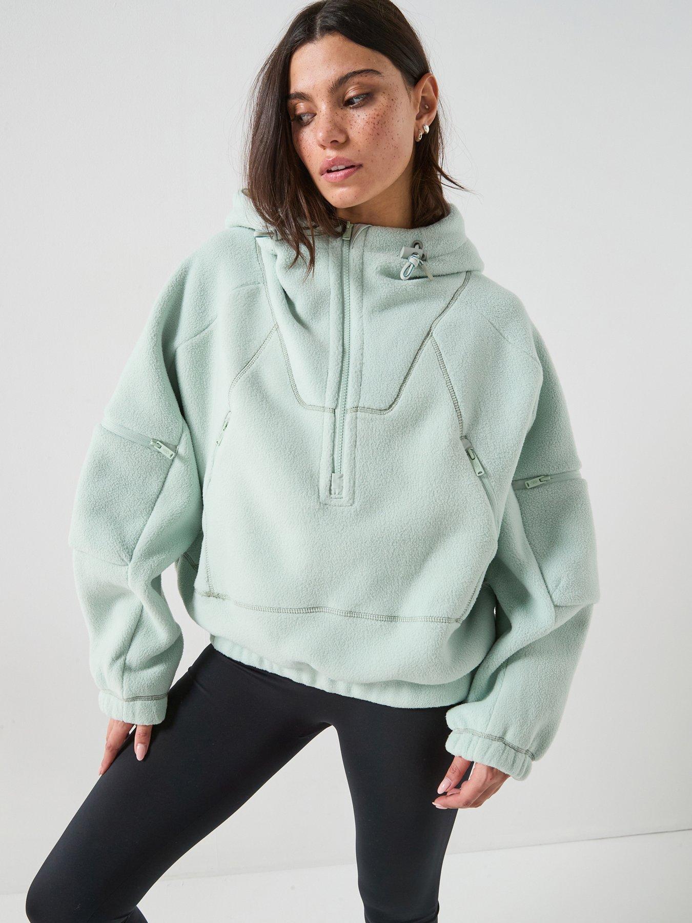 FP Movement Womens Training Wild And Free Fleece Pull - Green