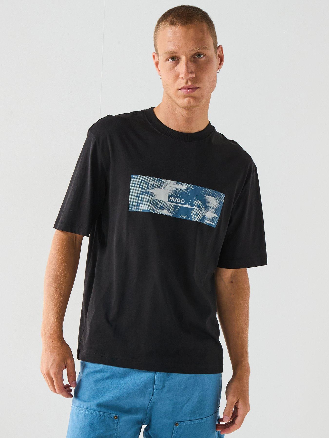 Image 1 of 6 of HUGO Napolux Regular Fit T-Shirt - Black