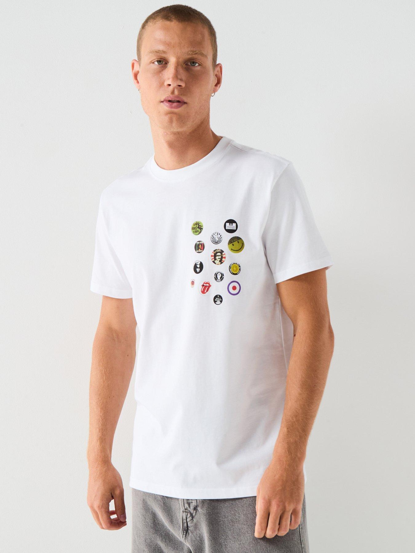 undefined Exclusive Badge Print T-Shirt - White