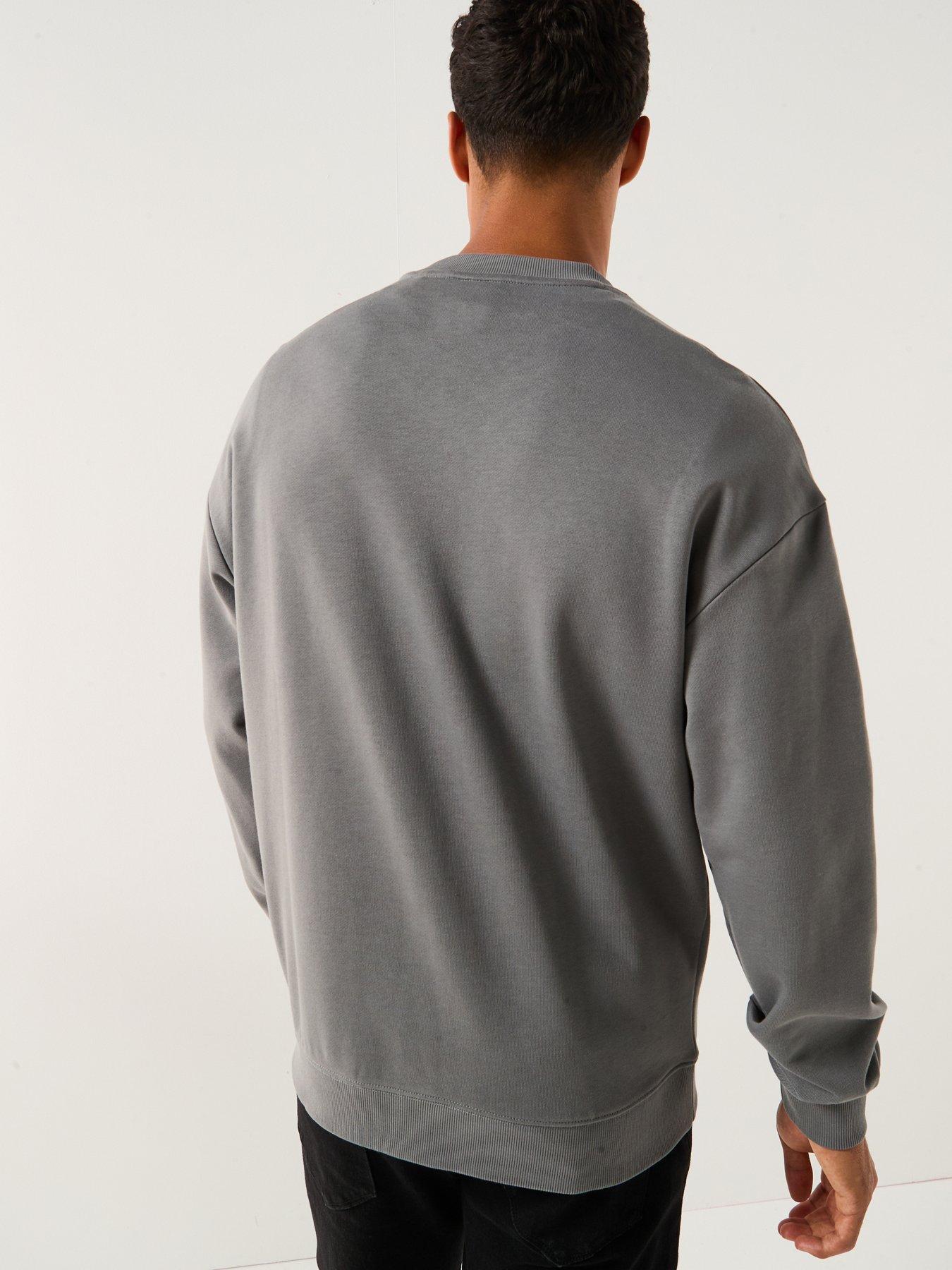 Image 2 of 6 of HUGO Nifterix Regular Fit Crew Sweatshirt - Grey