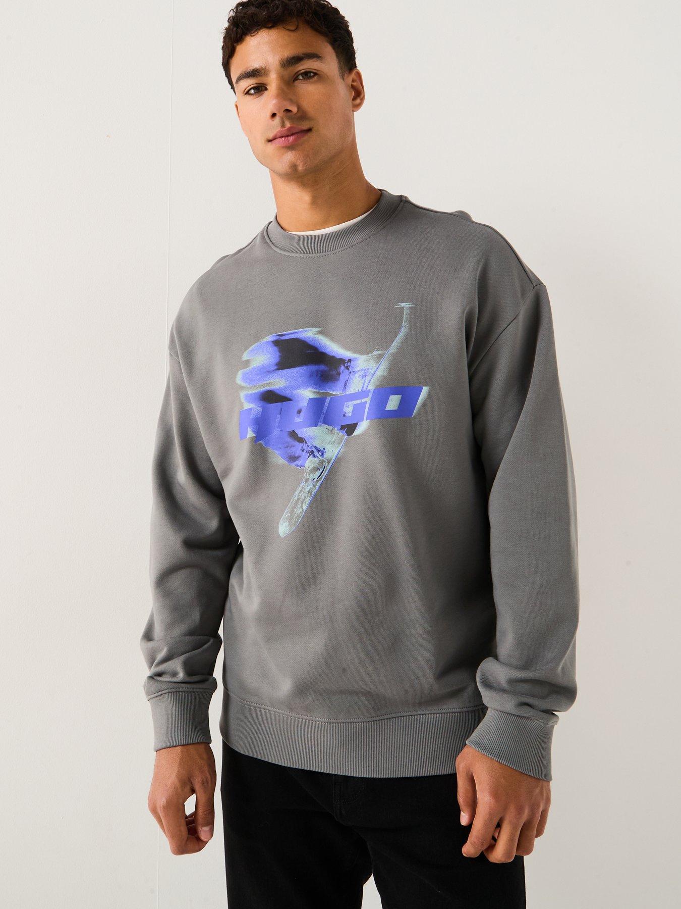 Image 6 of 6 of HUGO Nifterix Regular Fit Crew Sweatshirt - Grey