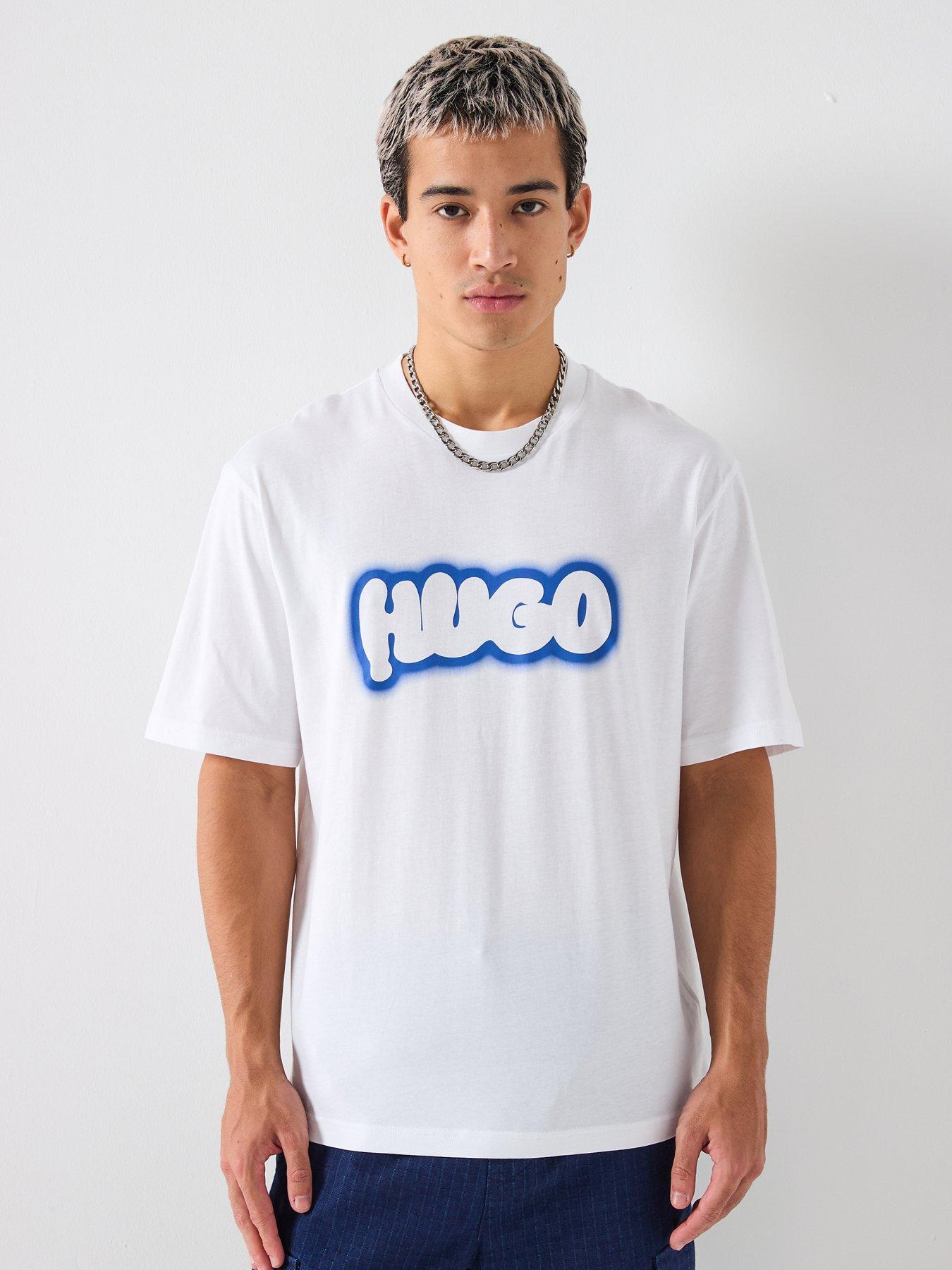 undefined Hugo Nulibax Regular Fit Bubble Print T-shirt - White