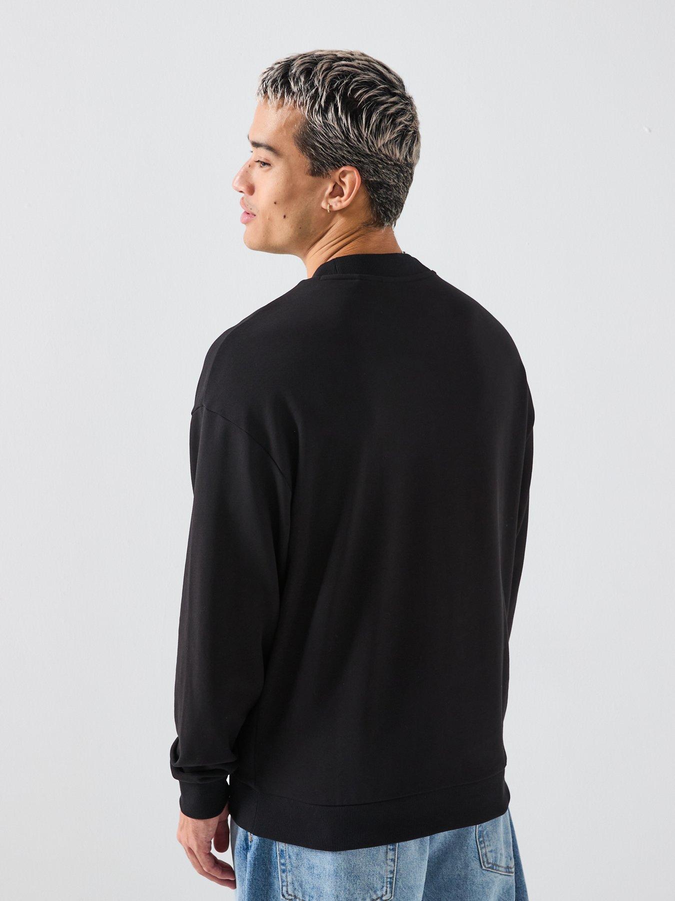 Image 2 of 6 of HUGO Newirex Regular Fit Crew Sweat - Black