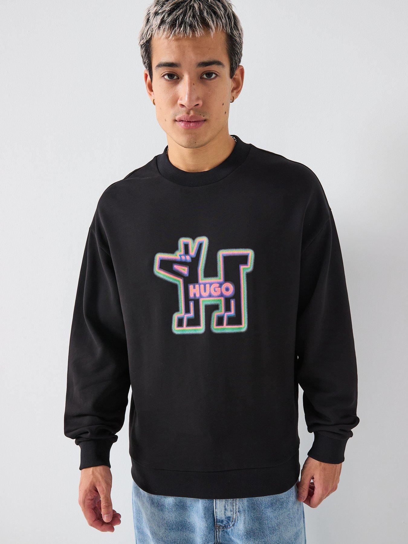 Image 5 of 6 of HUGO Newirex Regular Fit Crew Sweat - Black
