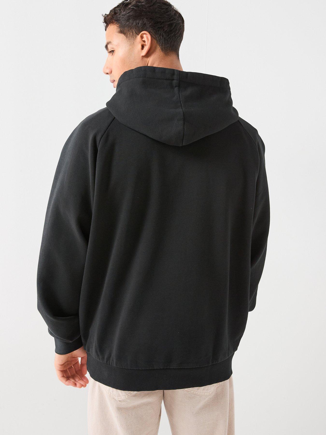 Image 2 of 6 of HUGO Nuneony Loose Fit Overhead Hoodie - Black