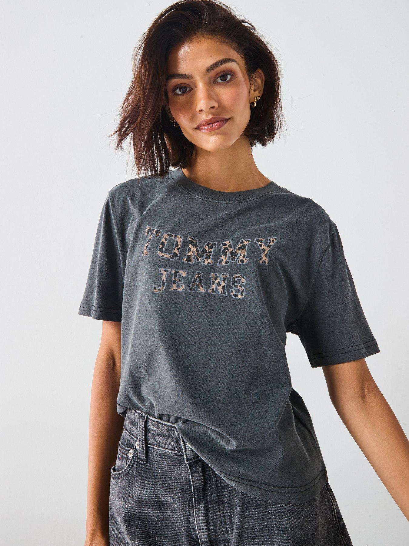 undefined Leopard Varsity T-shirt - Black