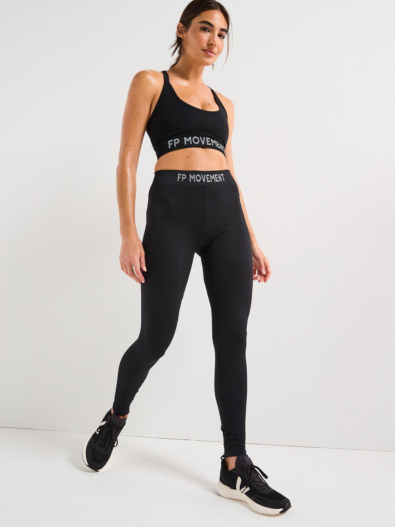 Image 3 of 6 of FP Movement Womens Training Long Haul Logo Bra - Black
