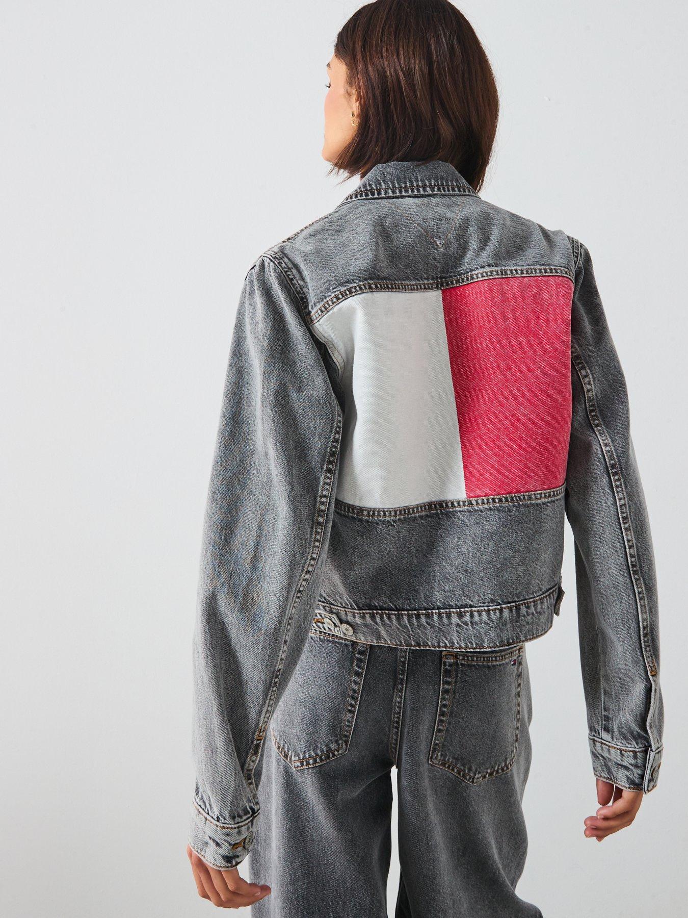  image of tommy-jeans-trucker-denim-jacket-grey