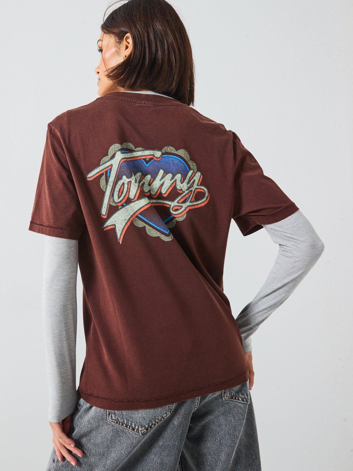 undefined Heart Logo Crew T-shirt - Brown