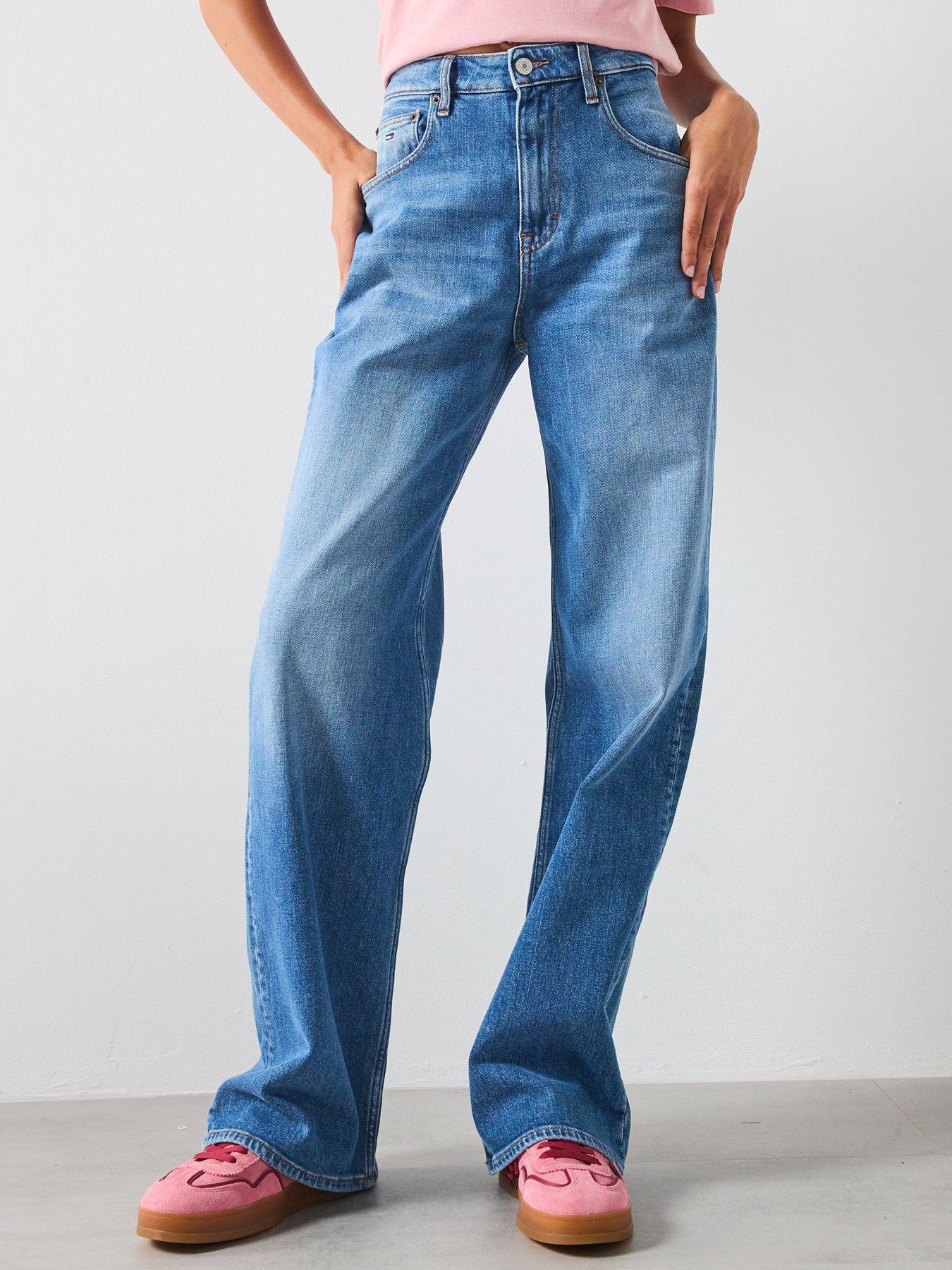 undefined Mid Rise Straight Leg Jean - Blue