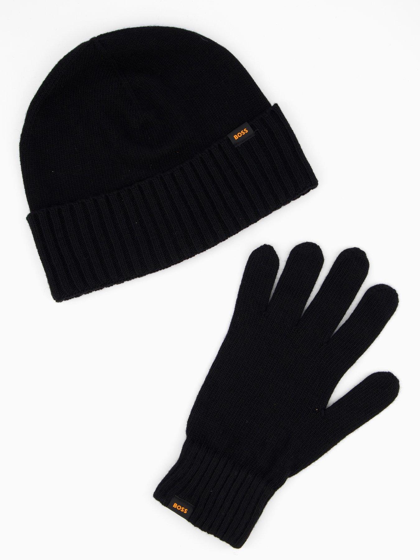 Image 2 of 4 of BOSS Kalipso Wool Gloves &amp; Hat Gift Set - Black