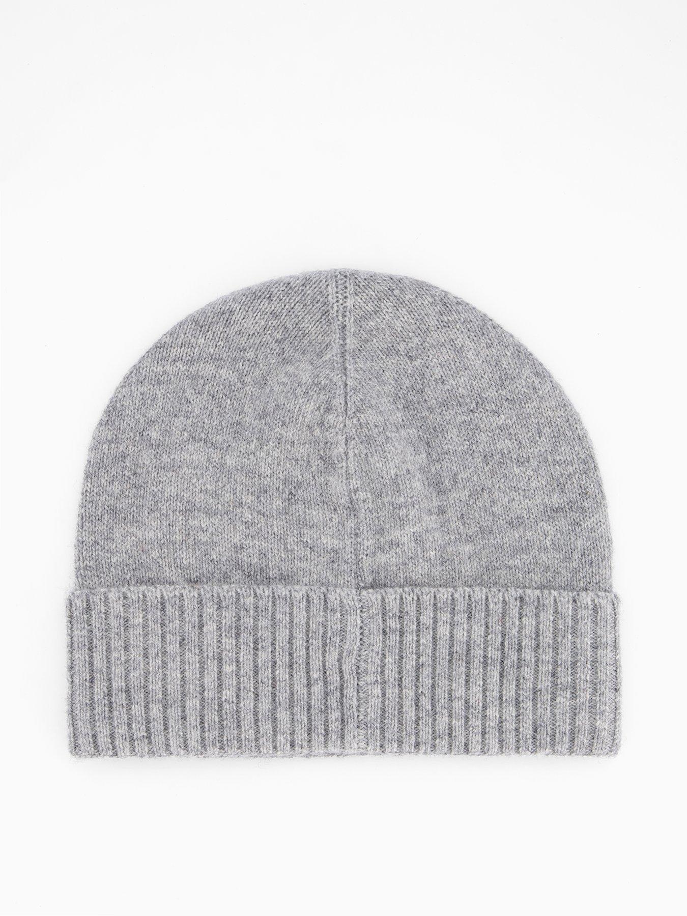 back image of boss-akaio-side-tonal-logo-wool-beanie-hat-one-colour