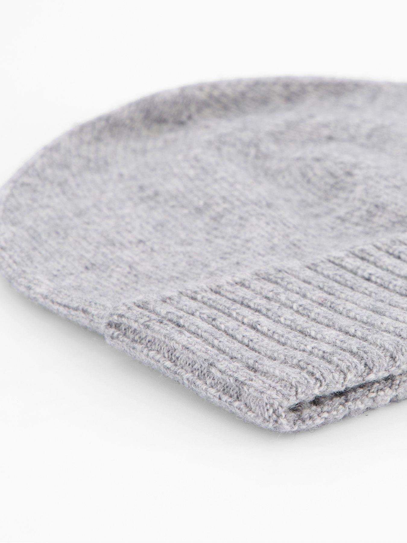  image of boss-akaio-side-tonal-logo-wool-beanie-hat-one-colour